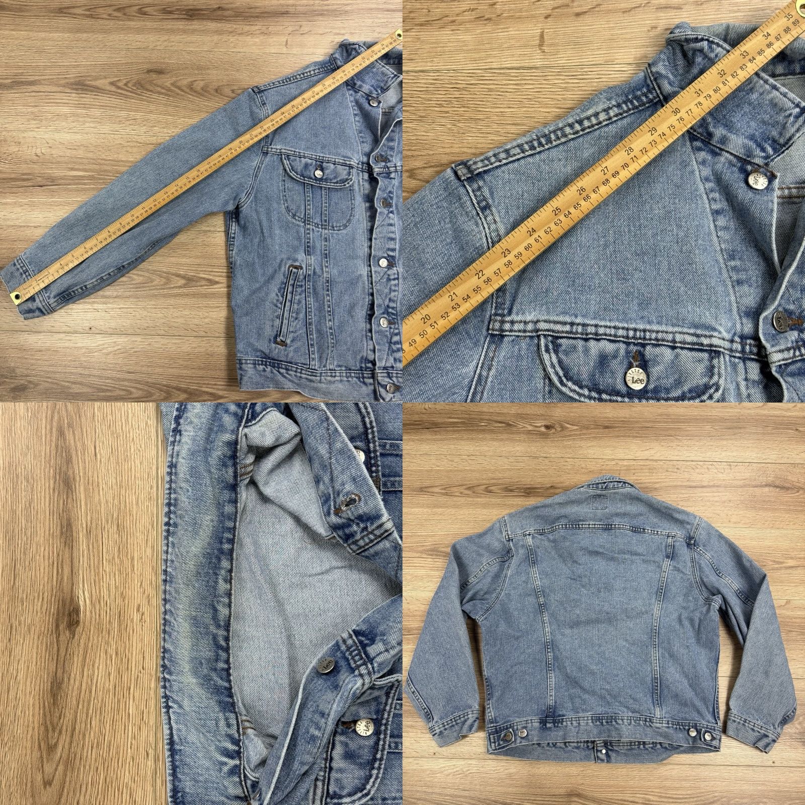 Lee VINTAGE Lee Riveted Medium Wash Blue Denim Trucker Jacket USA Made - Medium Jacket Mens Regular Blue Denimi? Size US M / EU 48-50 / 2 - 8 Thumbnail