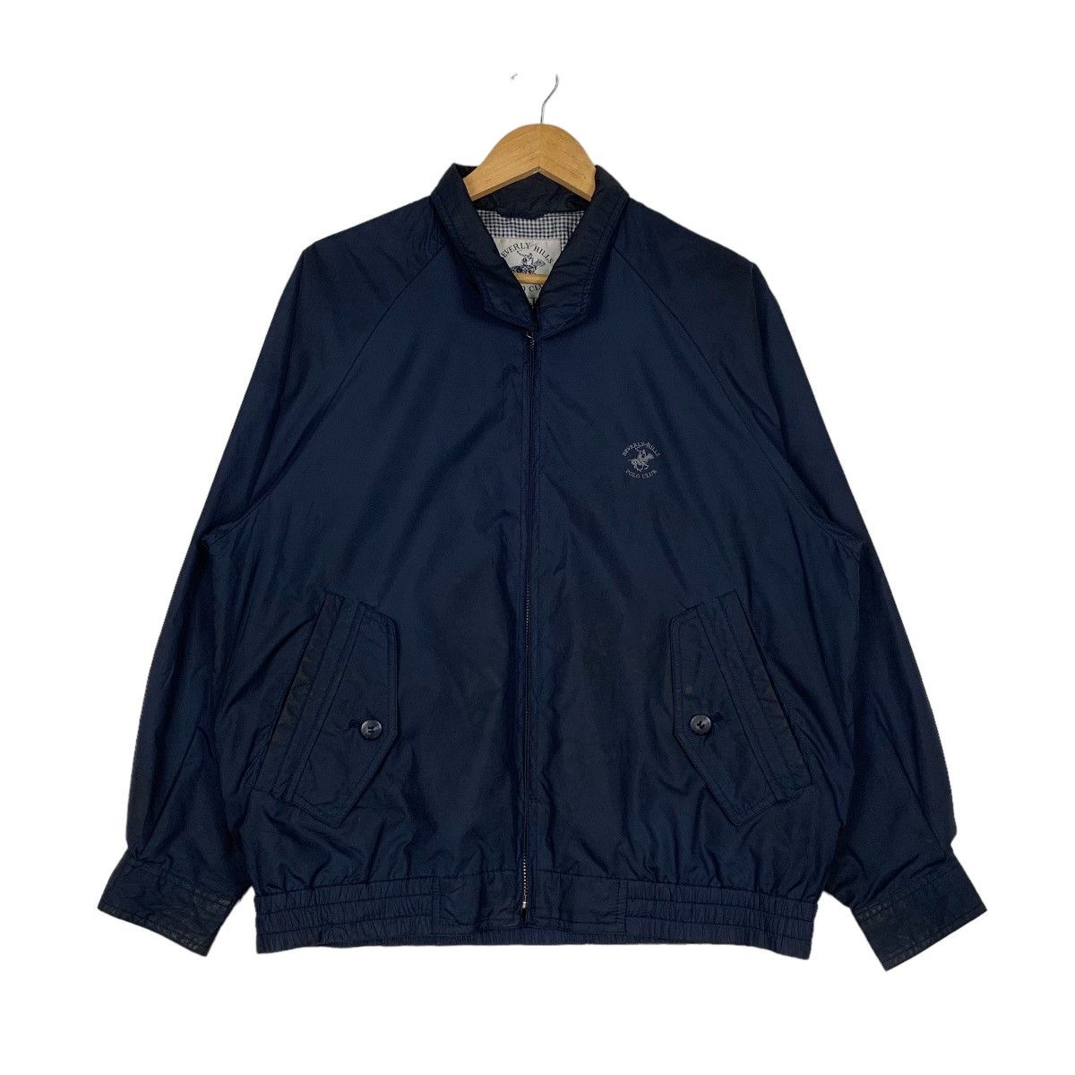 Japanese Brand POLO CLUB Blue Casual Bomber Jacket #1027-C46 Size US L / EU 52-54 / 3 - 1 Thumbnail