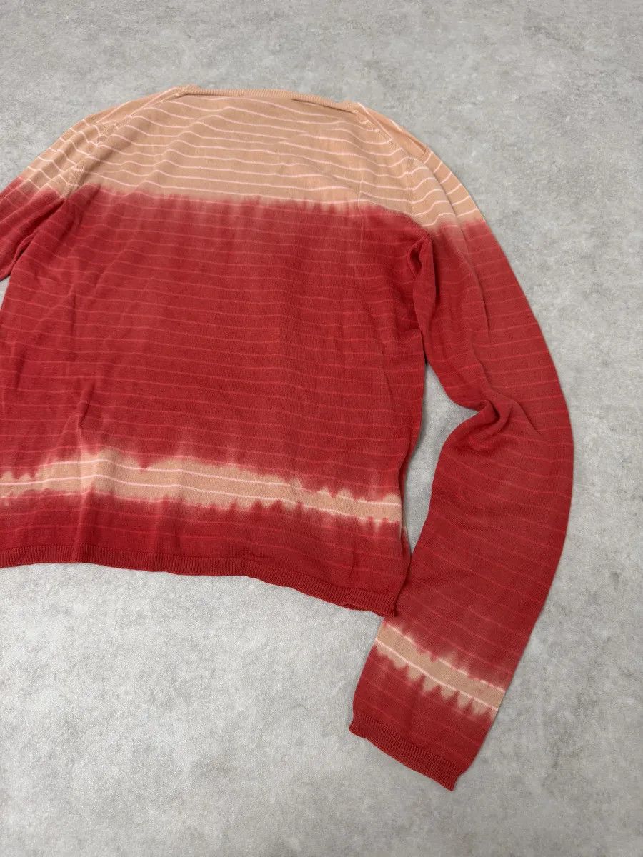 Prada 2000s Prada Beige & Red Gradient Striped Sweater Size S / US 4 / IT 40 - 4 Thumbnail