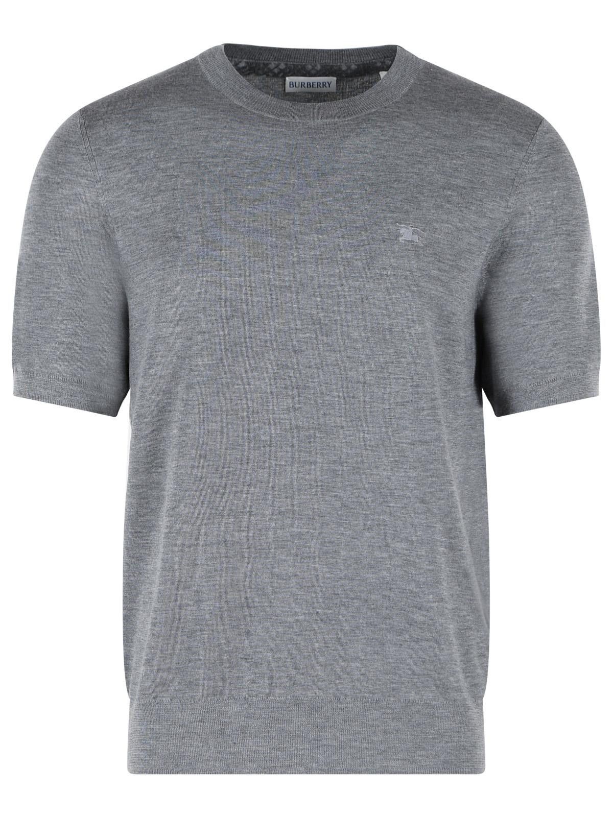 Burberry BURBERRY 'Tom' Grey Cashmere T-Shirt Size US L / EU 52-54 / 3 - 1 Thumbnail