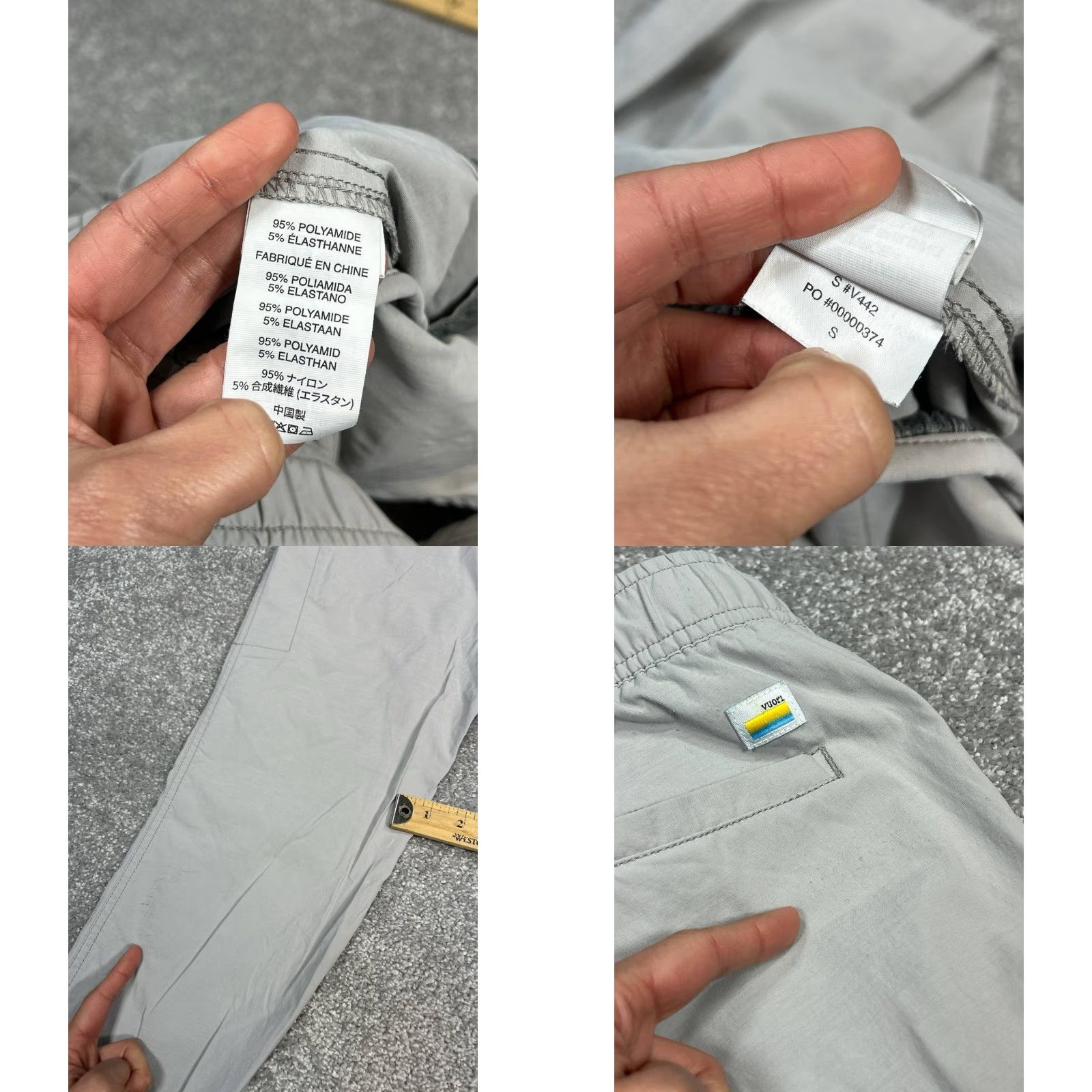 Vuori Vuori Technical Climber Pants Mens Small Gray Stretch Drawstrings Straight Leg Size US 29 - 9 Thumbnail