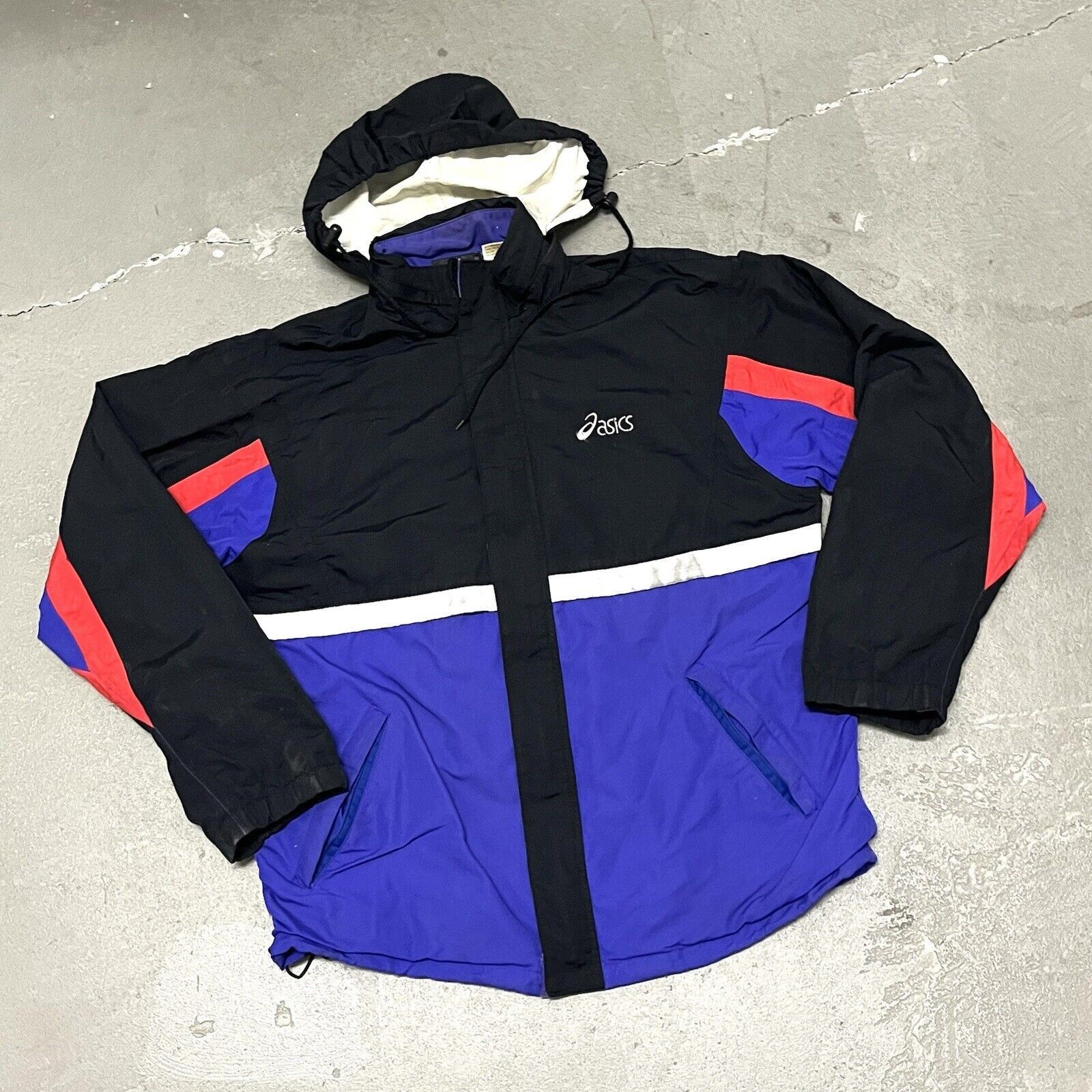 Asics VTG 1990’s ASICS Colour Block Full Zip Windbreaker Size Med Size US M / EU 48-50 / 2 - 2 Thumbnail