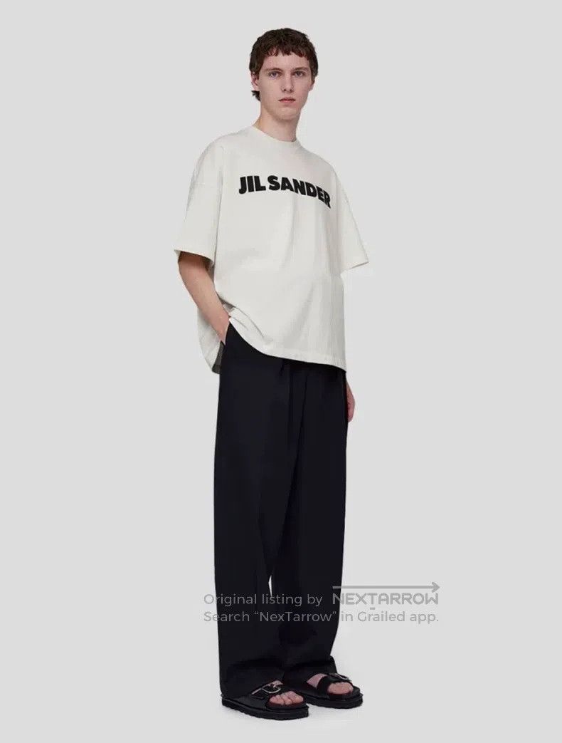 Jil Sander Jil Sander Men's Classic White Logo Short Sleeve Cotton T- Size US S / EU 44-46 / 1 - 2 Thumbnail