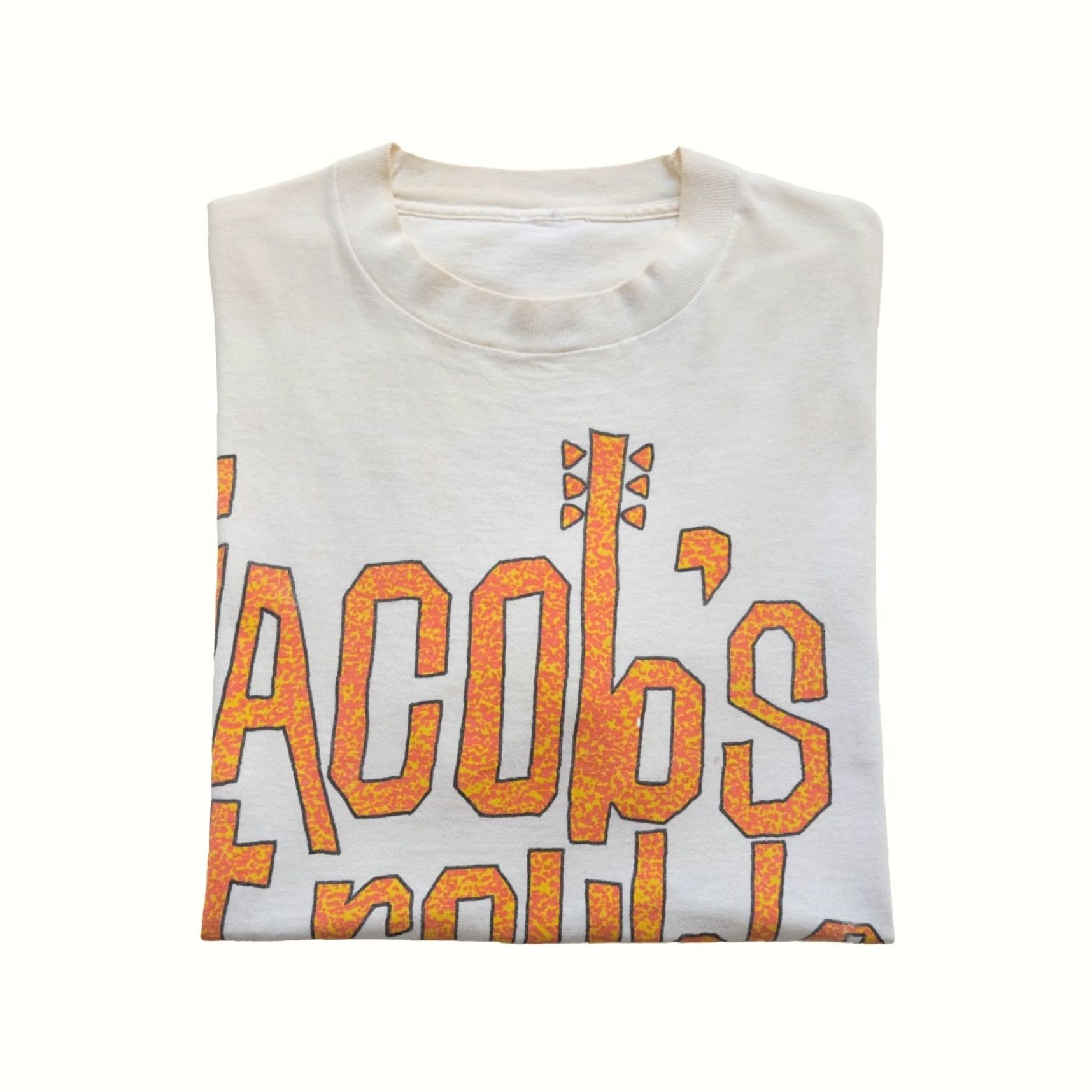 Vintage VINTAGE JACOB'S TROUBLE T-Shirt XL White 1992 90s MUSIC CHRISTIAN ROCK LET THE TRUTH RUN WILD Mens Short Sleeve Crew Neck Size US XL / EU 56 / 4 - 2 Thumbnail