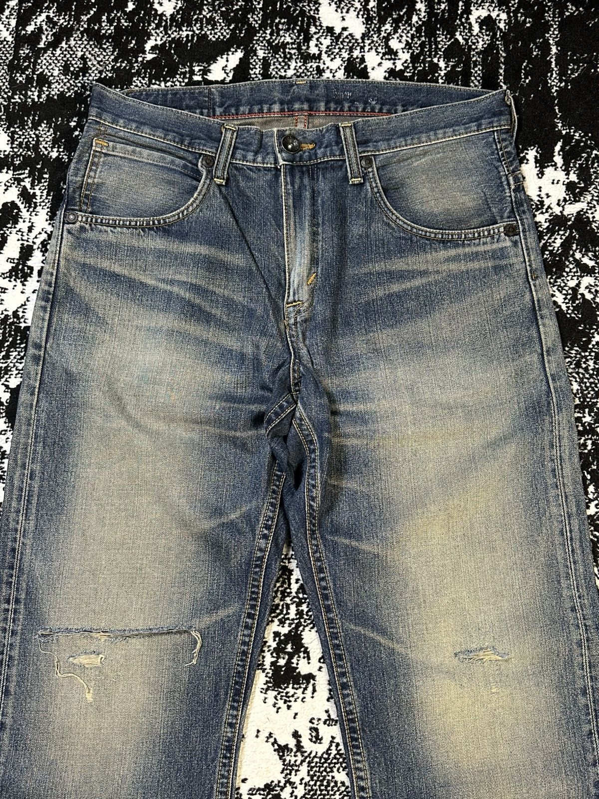 Sugar Cane 2000s Edwin 405 Exlcusive Vintage Washed Jeans Size US 33 - 3 Thumbnail