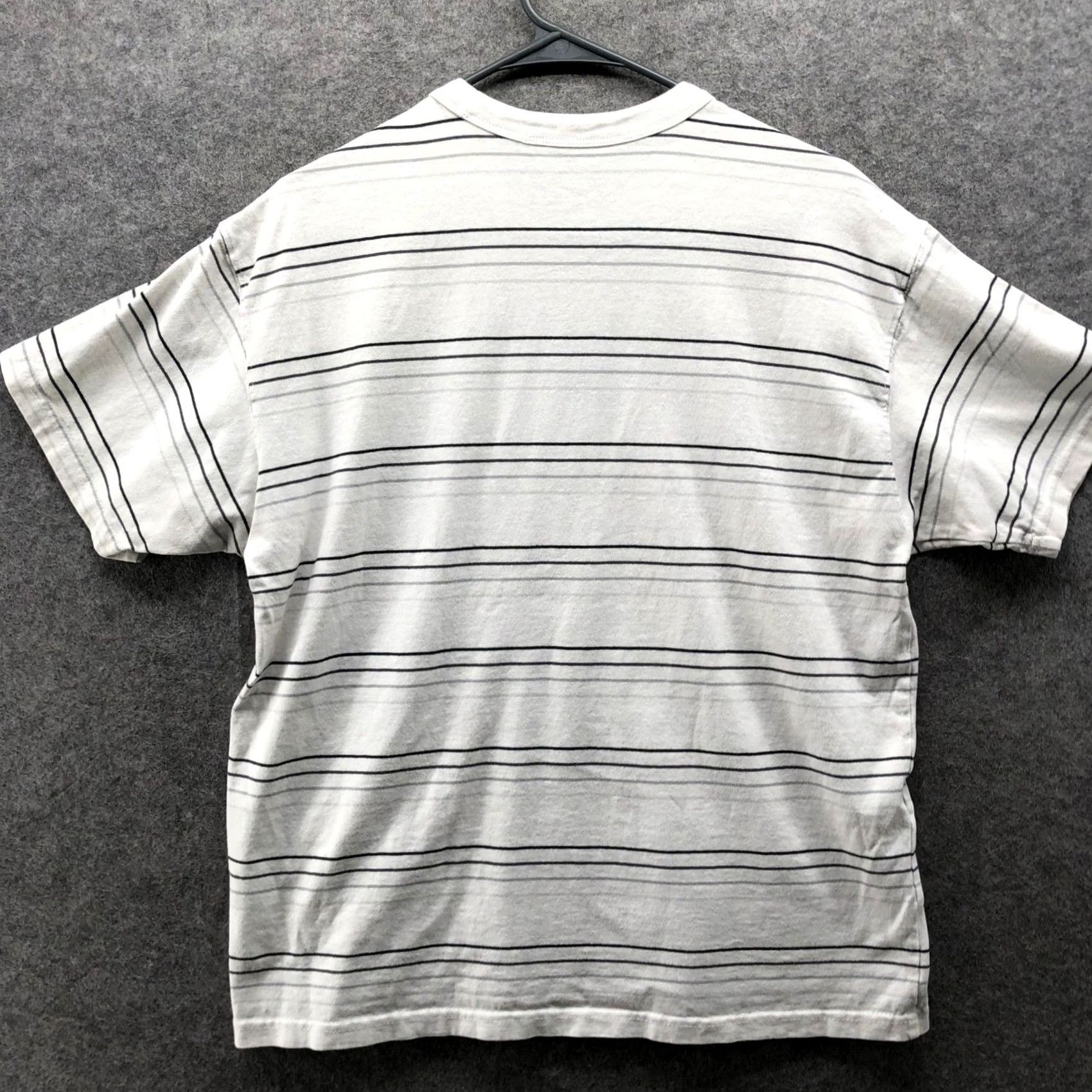 Nike Nike Sportswear NSW Striped Tee Mens M White Black Short Sleeve Cotton Crewneck Size US 31 - 2 Thumbnail