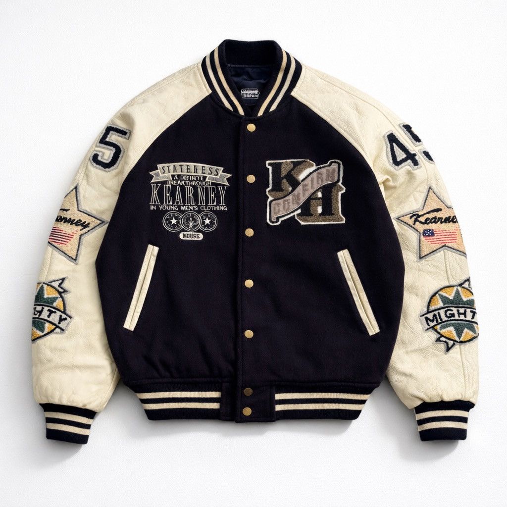 Vintage Vintage Kearney House Varsity Jacket Wool Leather Patchwork Size US M / EU 48-50 / 2 - 1 Thumbnail