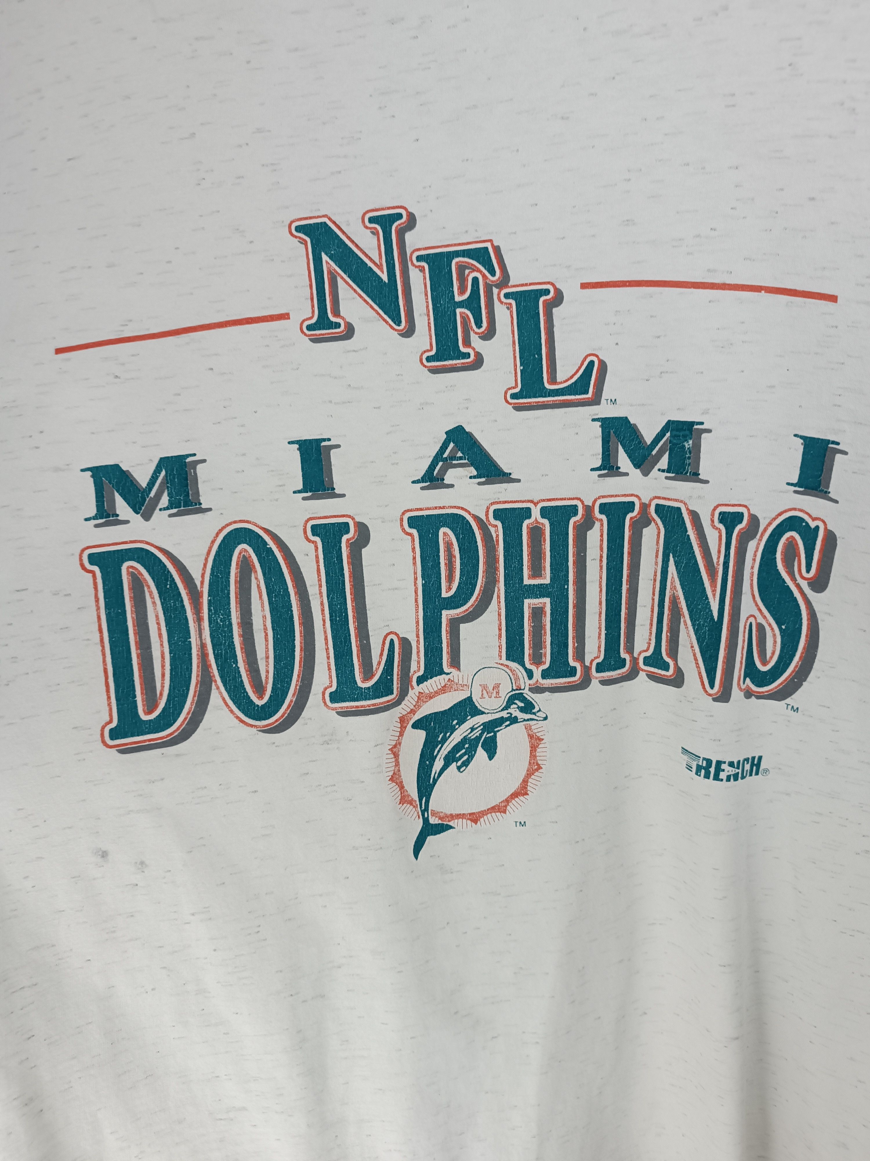 NFL VINTAGE 90'S MIAMI DOLPHINS NFL CLASSIC LOGO TEE VERY RARE Size US XL / EU 56 / 4 - 8 Thumbnail