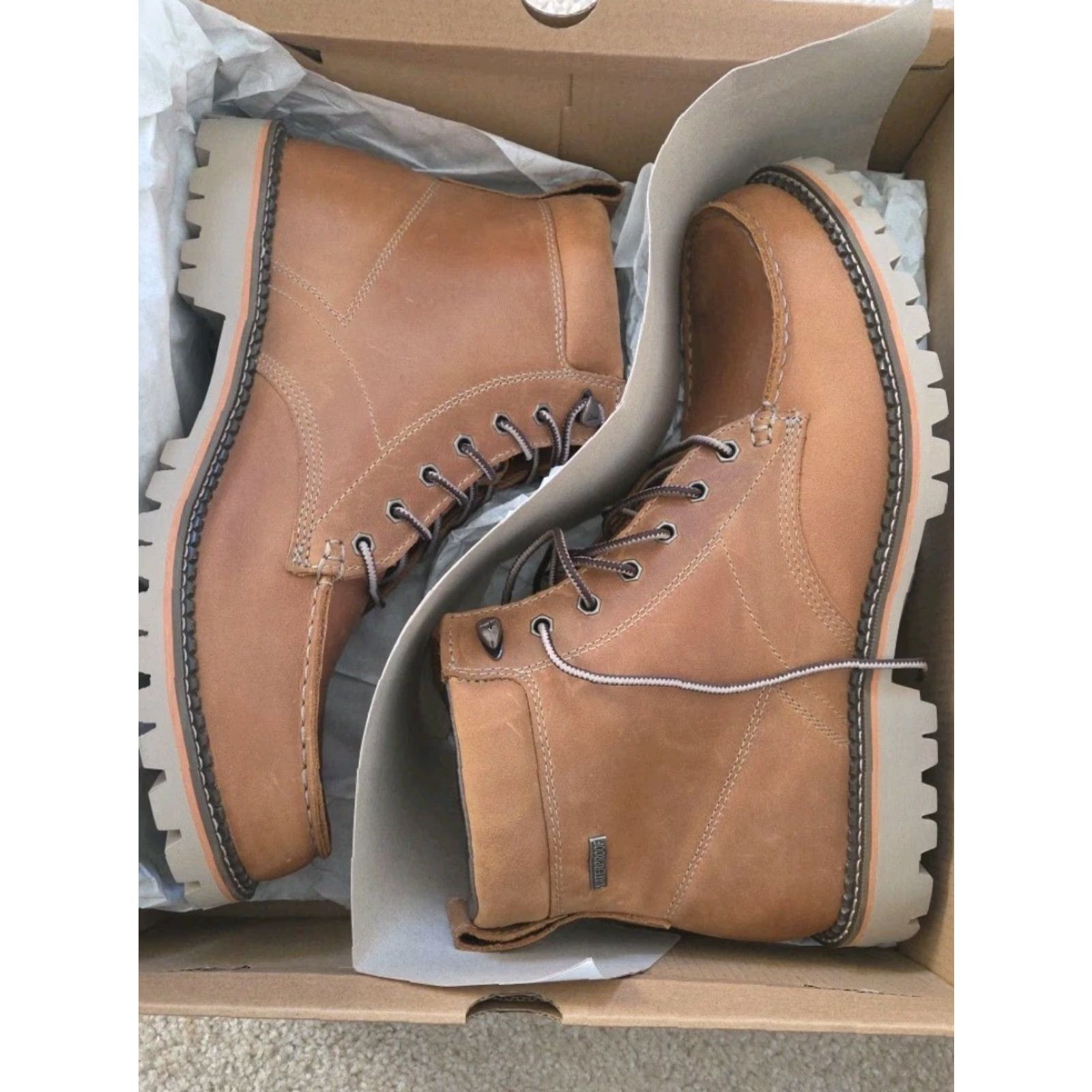 Eddie Bauer VINTAGE not applicable: Eddie Bauer Severson Brown Leather Lace Up Moc Boots Men US 13 Brown Leather Lace Up Moc Boots Men US 13 Size US 13 / EU 46 - 4 Thumbnail