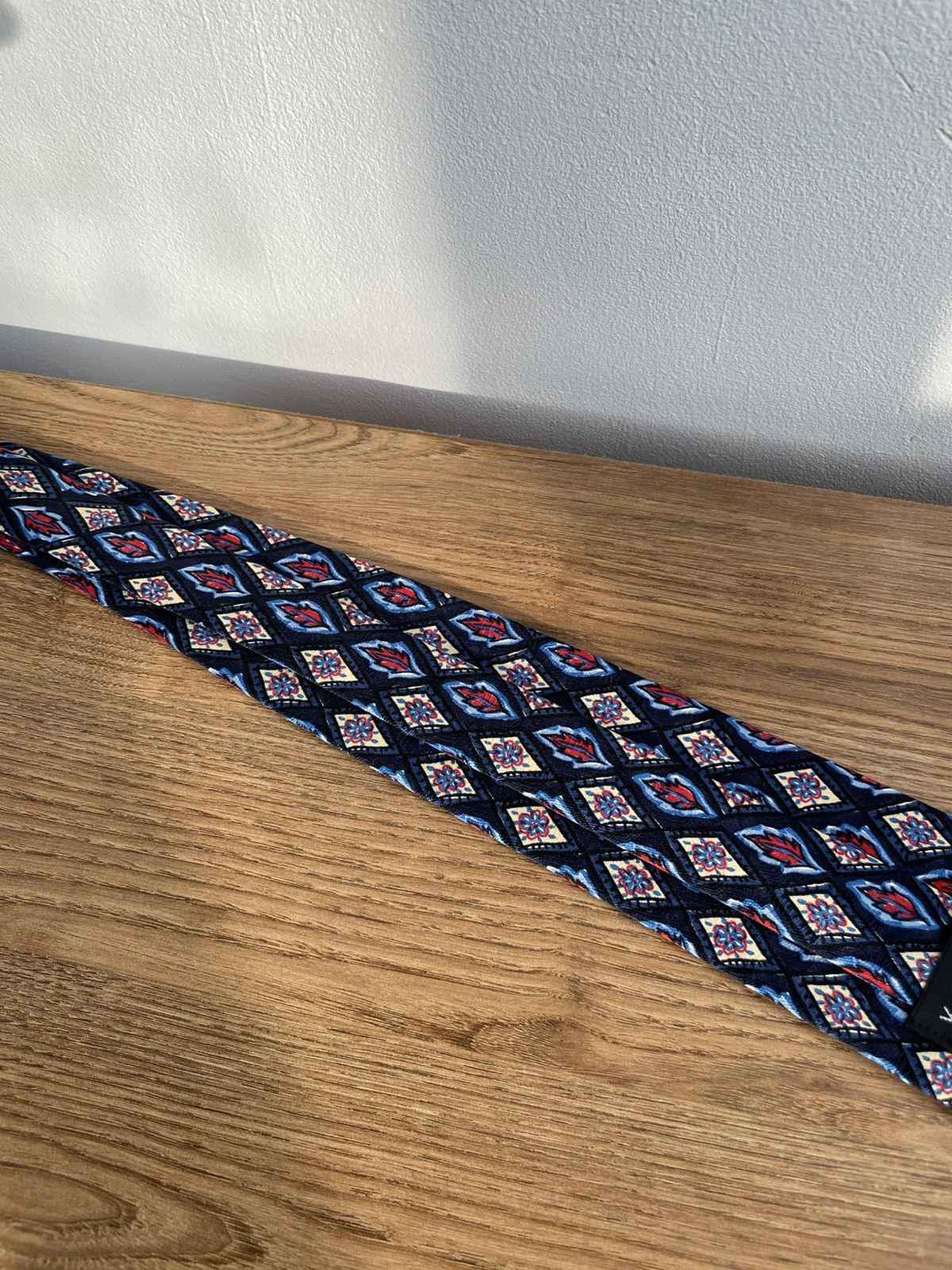 Yves Saint Laurent Yves Saint Laurent YSL Silk Tie Multicolor Geometric Print Size ONE SIZE - 5 Thumbnail