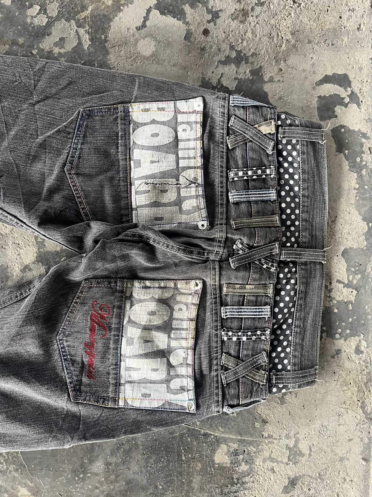 If Six Was Nine × Japanese Brand × Vintage Doublewaist Crazy Denim Size US 29 - 17 Thumbnail
