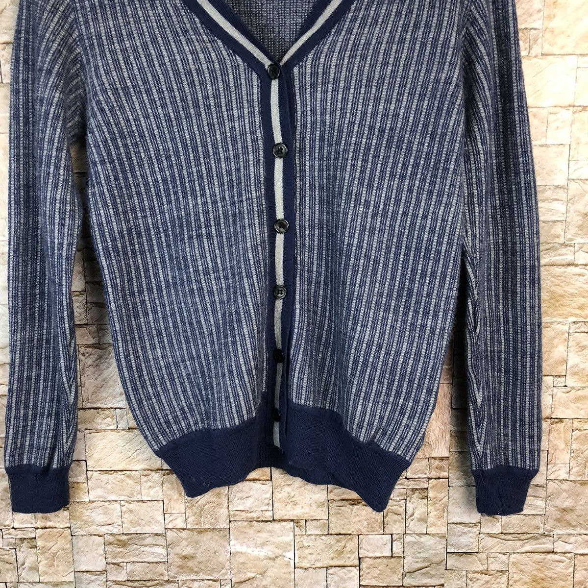 Japanese Brand Double Bleu Blue Cardigan Knitwear #A1072 Size S / US 4 / IT 40 - 6 Thumbnail