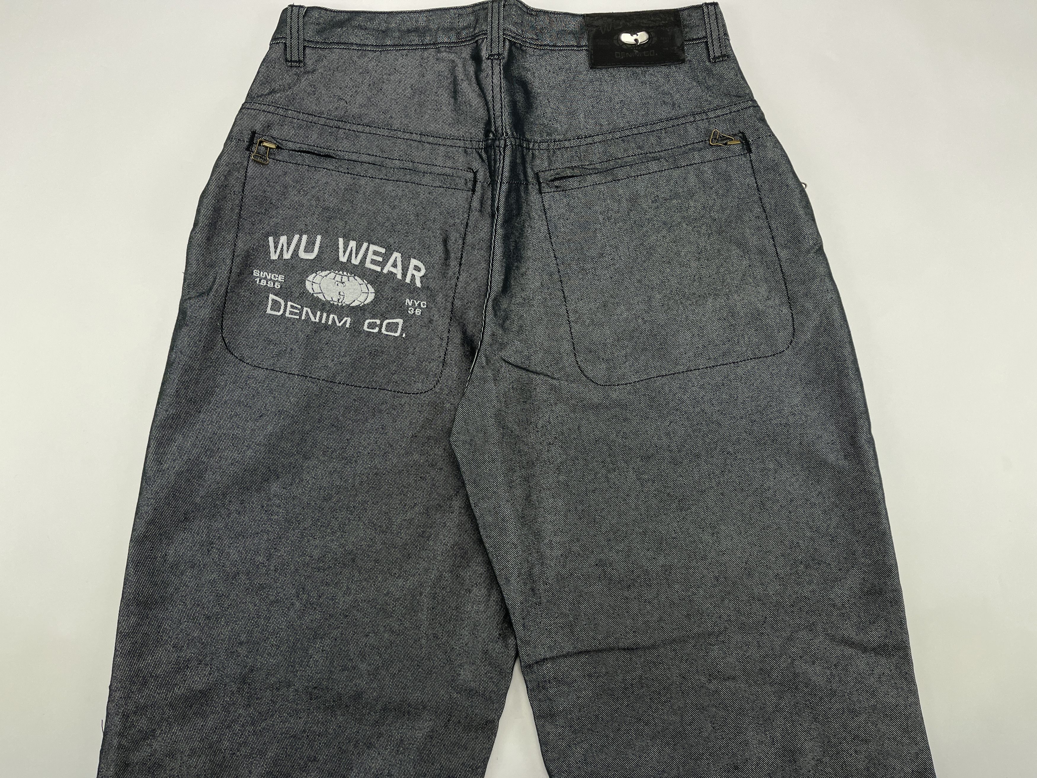 Wu-Tang Clan WU WEAR jeans, shiny gray silver metallic vintage hip hop 32 Size US 32 / EU 48 - 3 Thumbnail