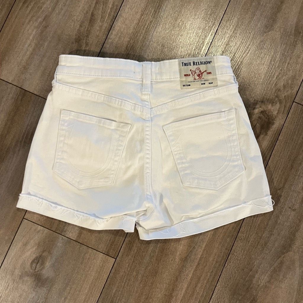 True Religion True Religion White Denim Casual Shorts Women 26 Size 26" / US 2 / IT 38 - 4 Thumbnail