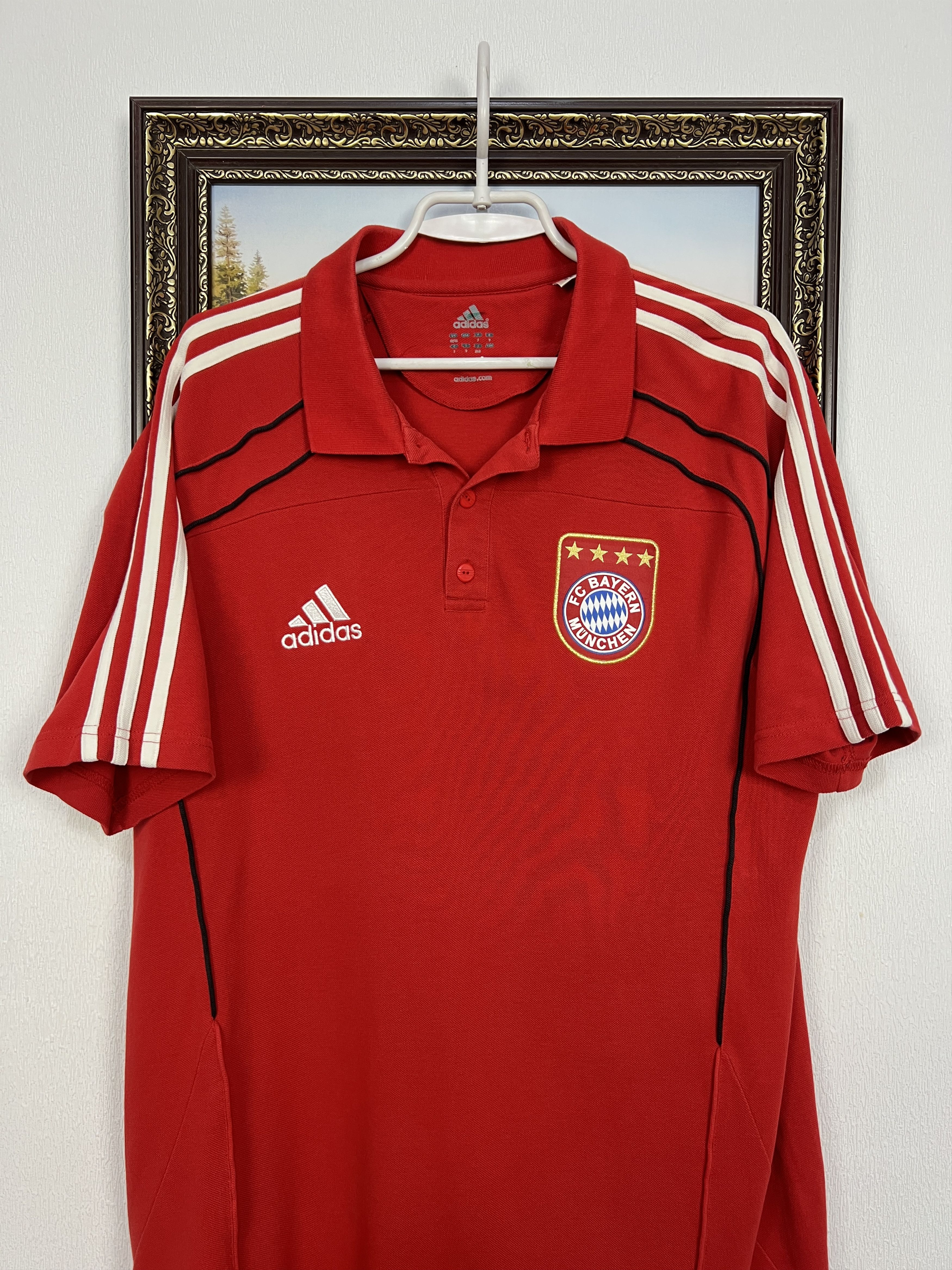 Adidas Vintage Adidas Bayern Munich Football Train Polo Shirt Size US XL / EU 56 / 4 - 2 Thumbnail