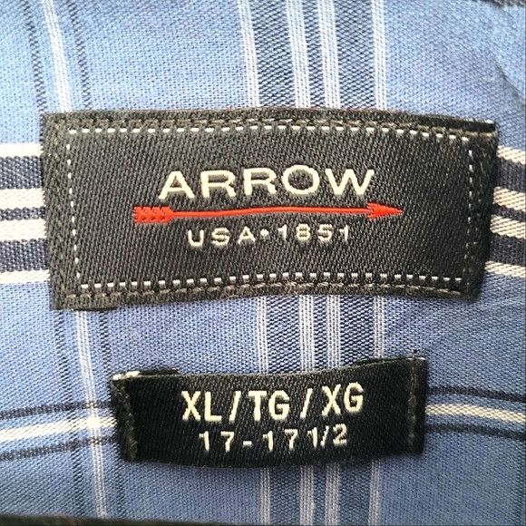 Arrow Plaid Short Sleeve Collared Button-Up Shirt Preppy Size US XL / EU 56 / 4 - 6 Thumbnail