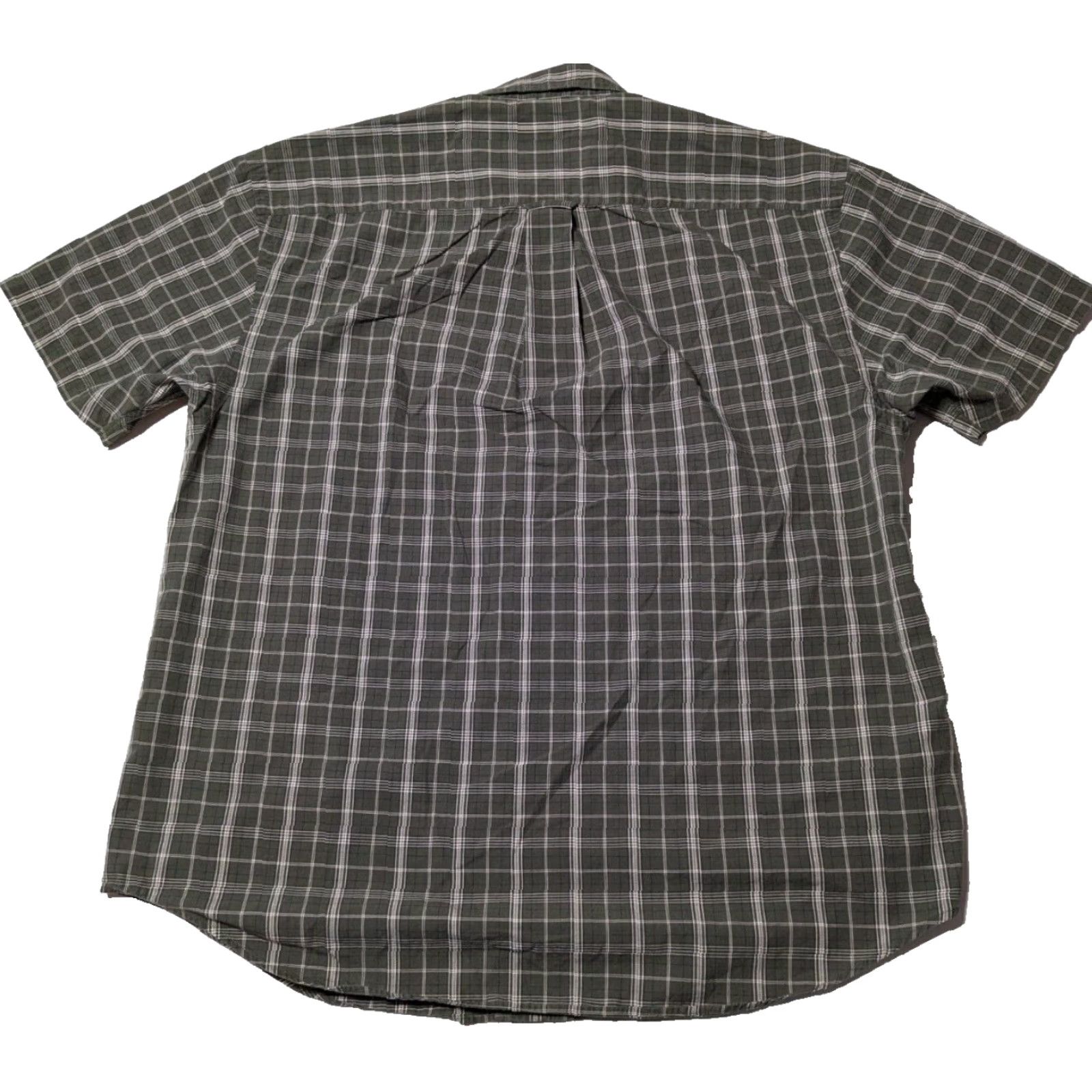 Nautica VTG Nautica 80s Two-Ply Cotton Men Large Green Plaid Button Short Sleeve Shirt Size US L / EU 52-54 / 3 - 2 Thumbnail