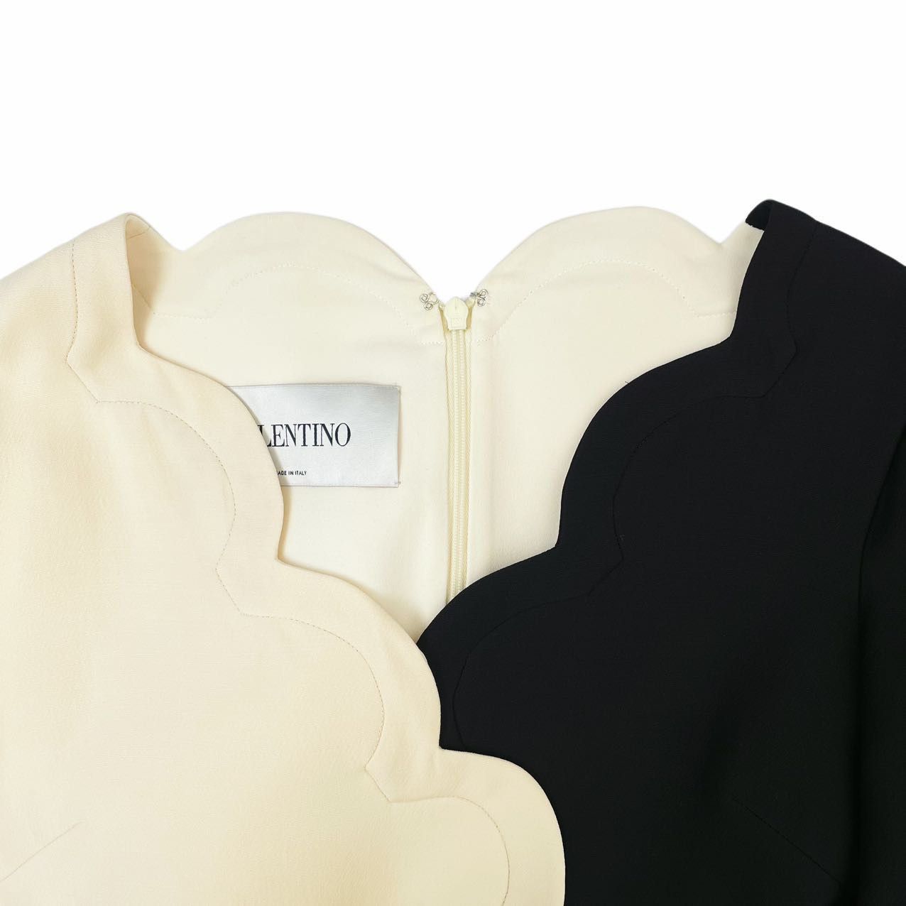 Valentino Valentino Wavy V-neck Color Block Dress K26WX Size XS / US 0-2 / IT 36-38 - 3 Thumbnail