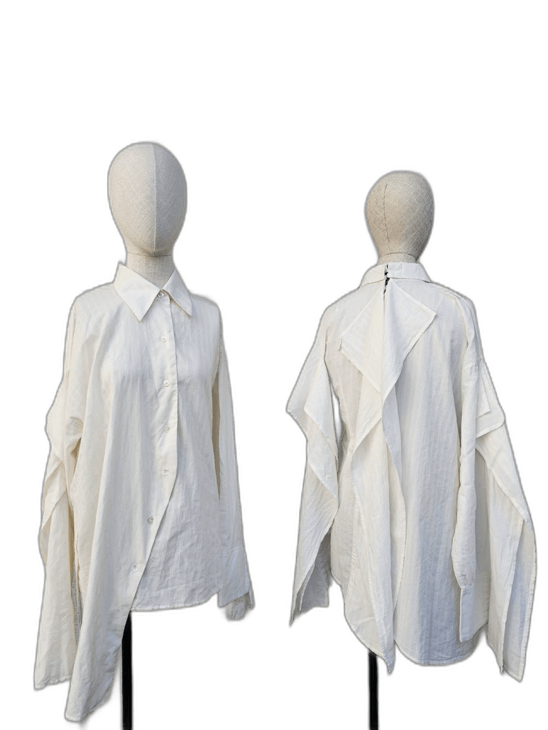 Ann Demeulemeester Asymmetrical Women's Shirt Jacket Design Size M / US 6-8 / IT 42-44 - 1 Thumbnail