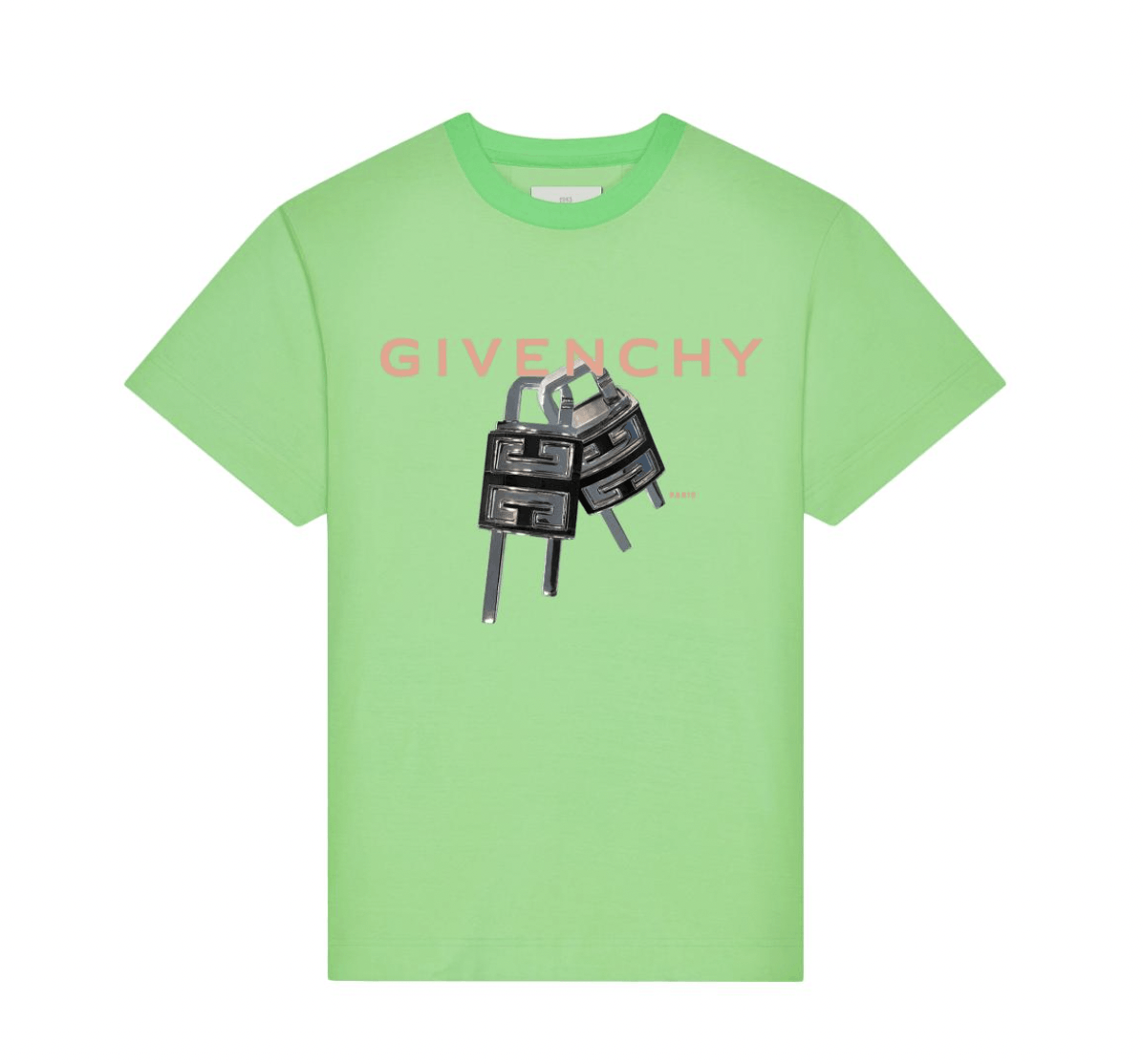 Givenchy Men's 4g Lock Slim Fit T-shirt In Bright Green Size US M / EU 48-50 / 2 - 1 Thumbnail