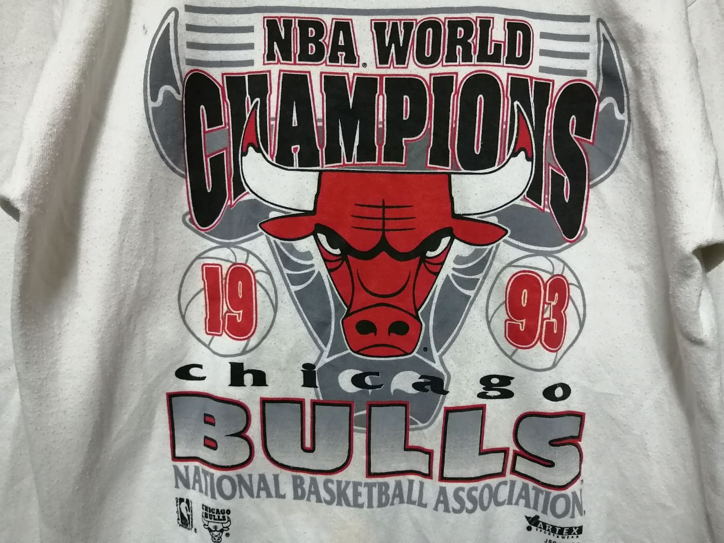 NBA × Vintage 1993 Vintage Chicago Bulls Basketball Sweatshirt Very Rare Size US L / EU 52-54 / 3 - 4 Thumbnail