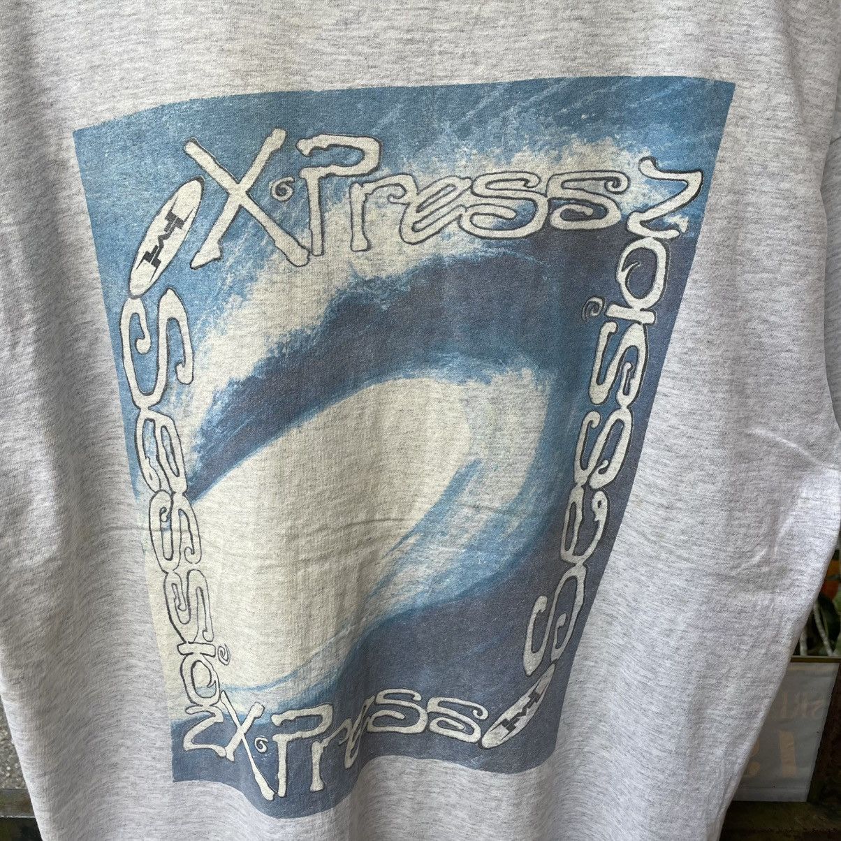 Sessions 🔥Vintage 90s Xpress Session Big Wave Design Surfing Tee Size US L / EU 52-54 / 3 - 2 Thumbnail