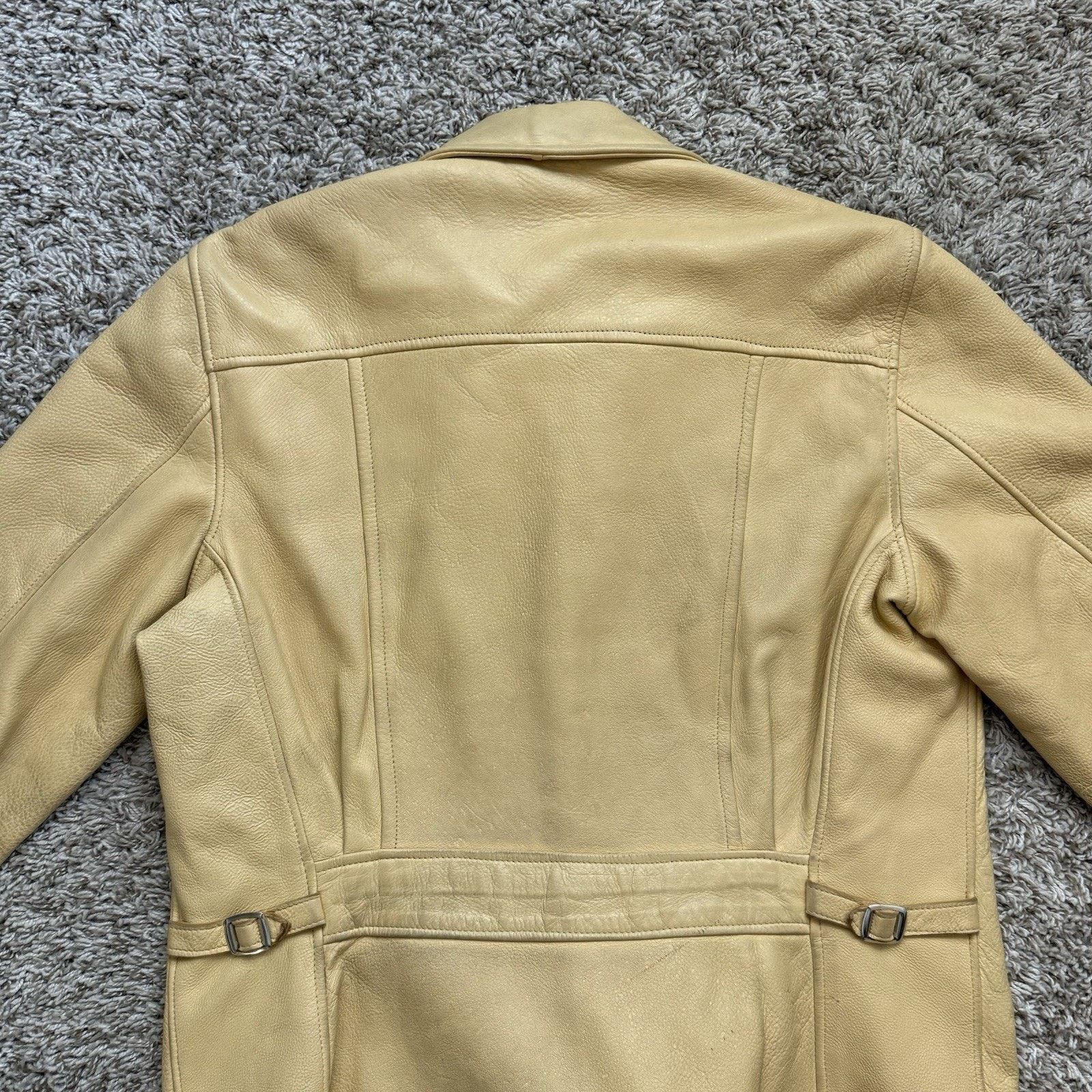 Vintage RARE Vintage Deerskin Leather Jacket Light Yellow Full Zip Size US M / EU 48-50 / 2 - 8 Thumbnail