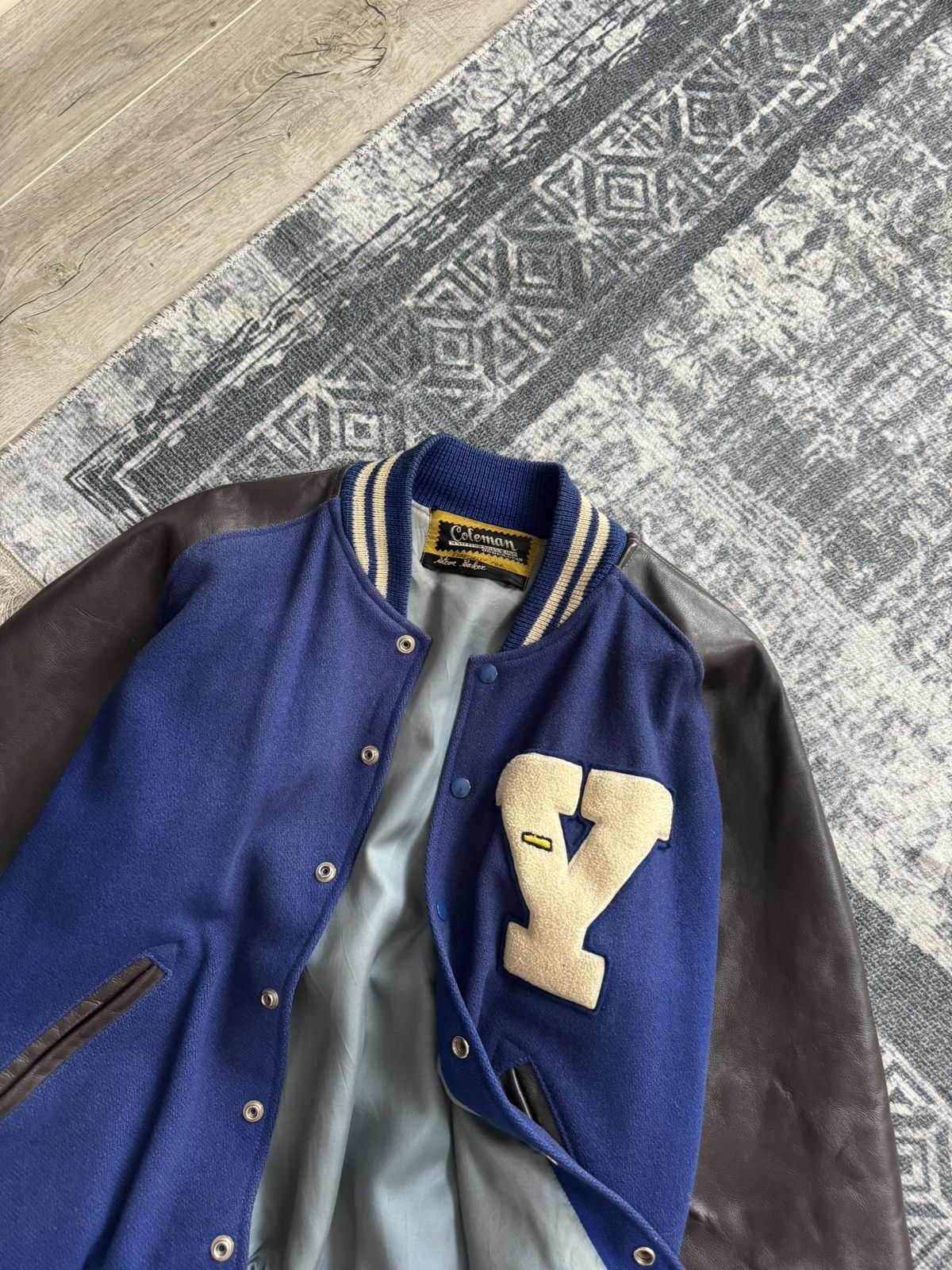 Coleman Coleman Vintage Wool Leather College Varsity Bomber Jacket Size US L / EU 52-54 / 3 - 7 Thumbnail