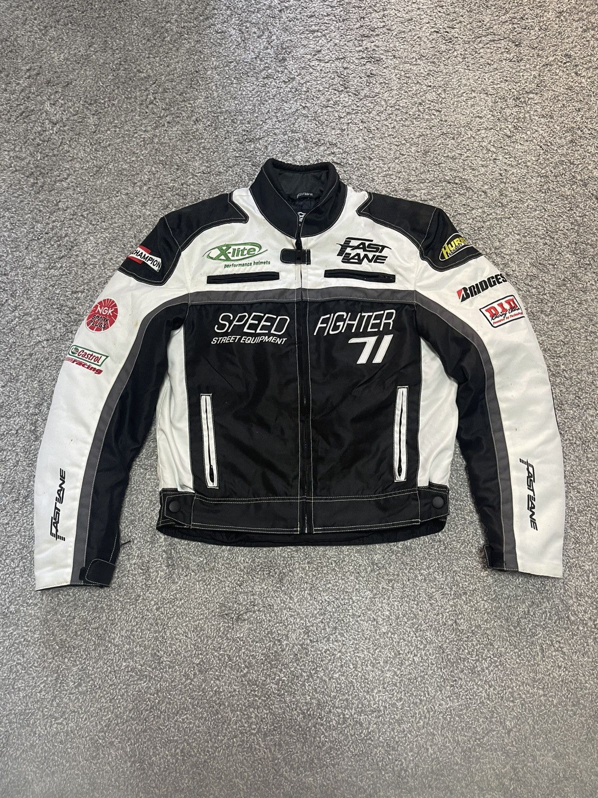 Vintage Speed Fighter Fast Lane Racing moto Jacket size М