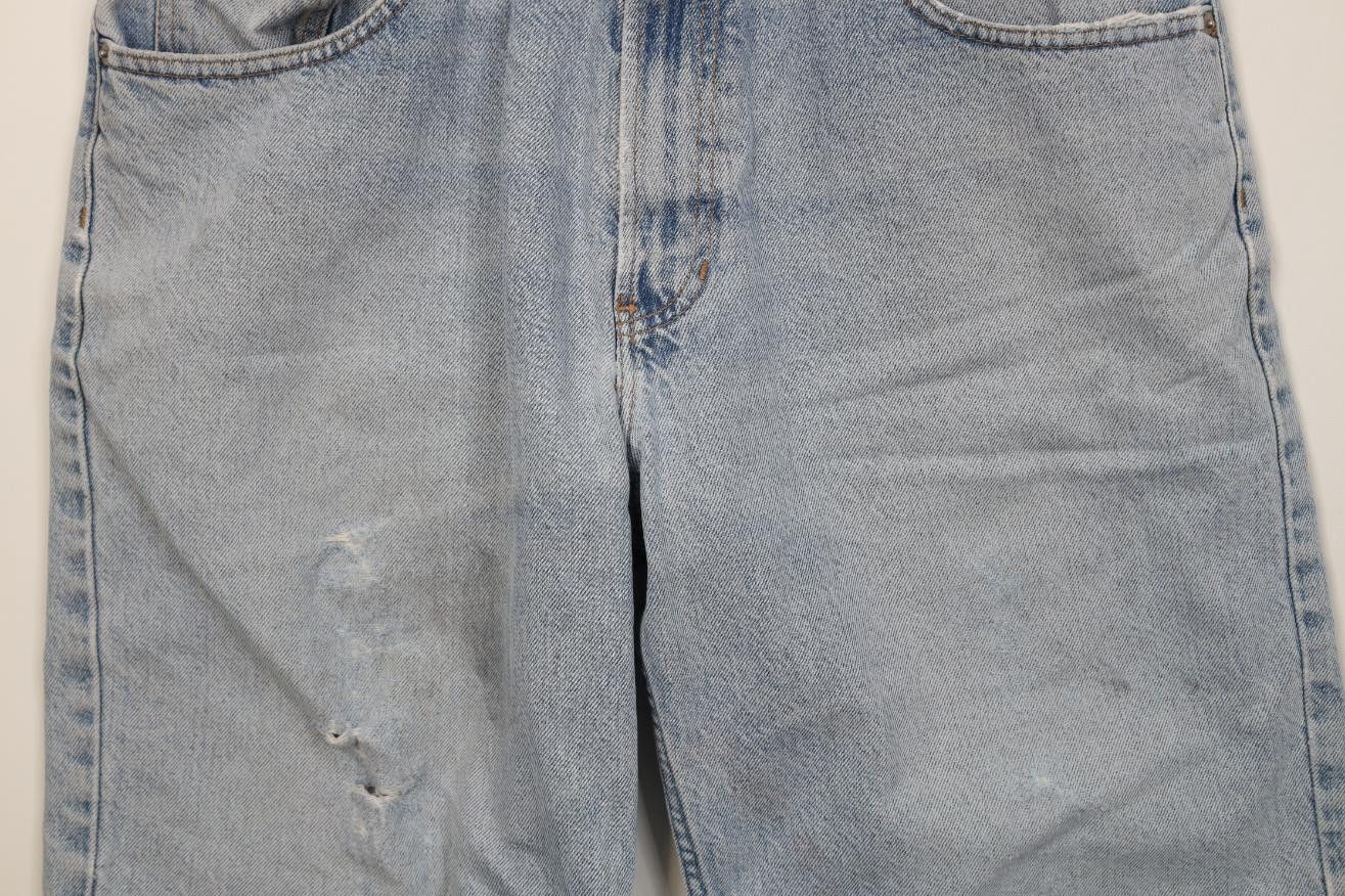 Tommy Hilfiger Vintage 90s Tommy Hilfiger Spell Out Baggy Denim Jean Shorts Size US 34 / EU 50 - 3 Thumbnail