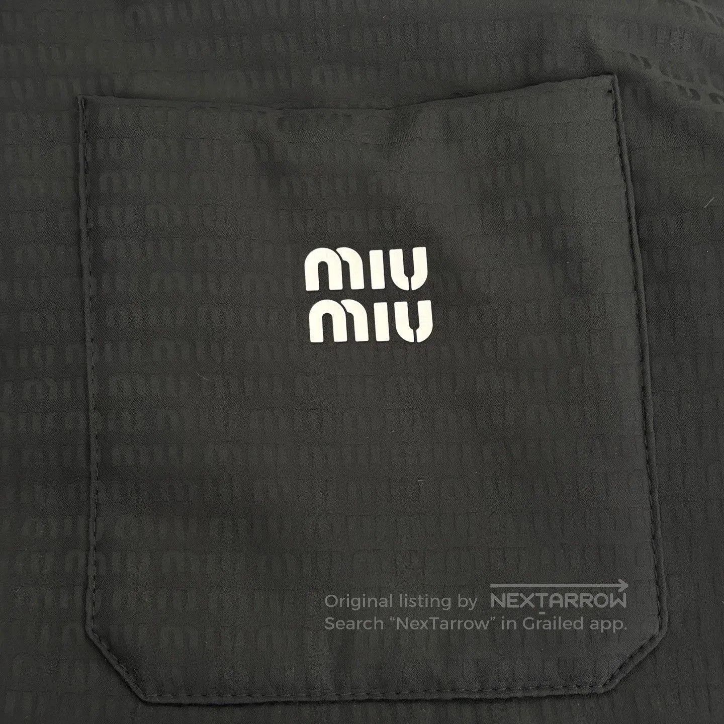 Miu Miu Miumiu Logo Pocket Shirt Down Jacket. Size XS / US 0-2 / IT 36-38 - 7 Thumbnail