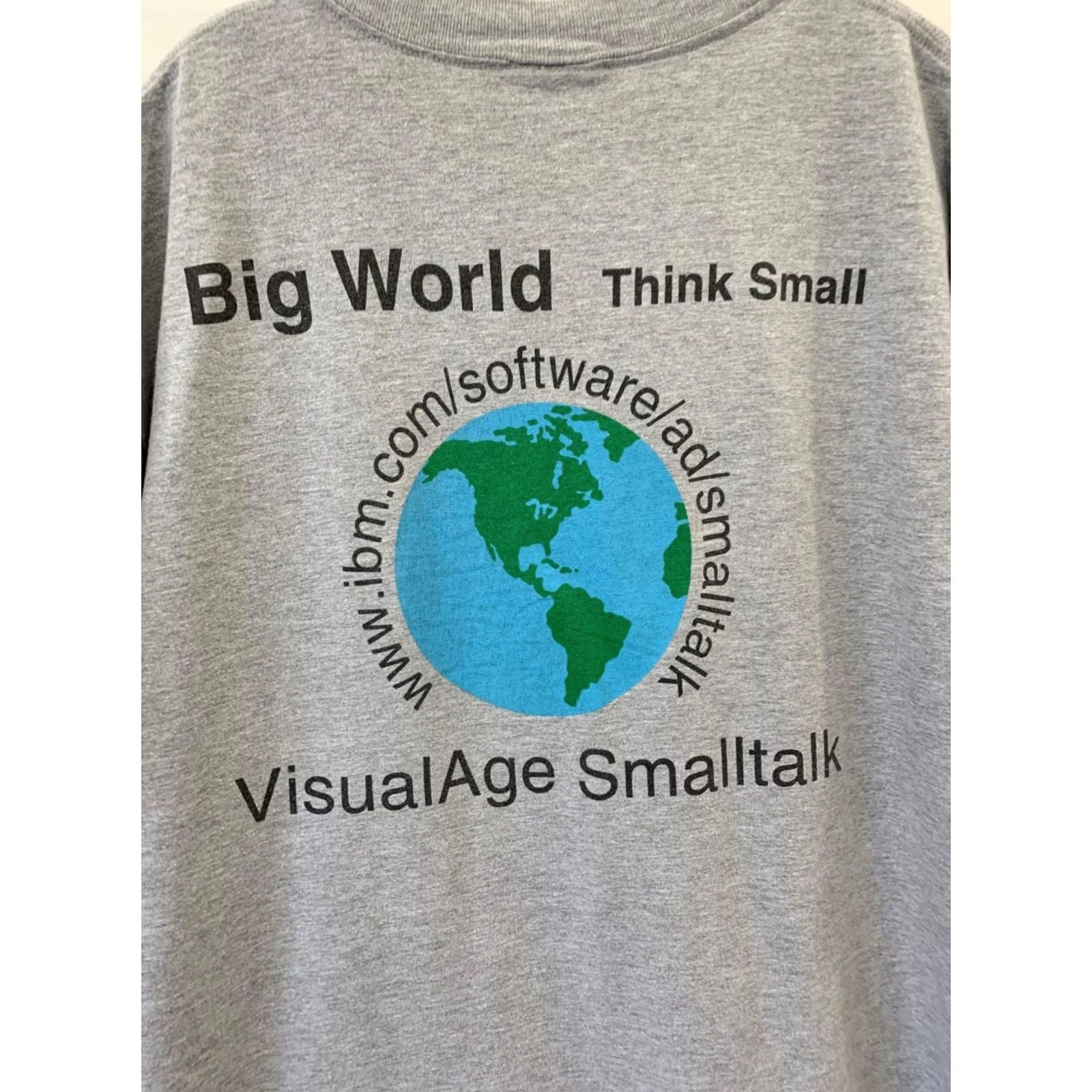 Hanes VINTAGE IBM VisualAge Smalltalk Tech Shirt Think Small Hanes Beefy-T Large Gray 90s Mens T-Shirt Size US L / EU 52-54 / 3 - 6 Thumbnail