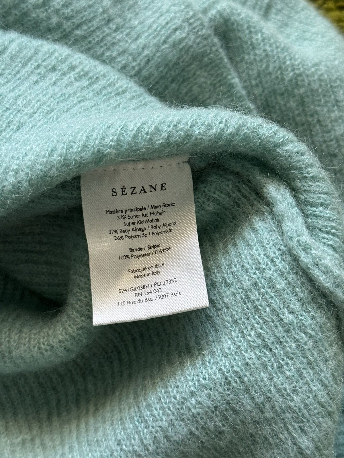 Designer × Sezane Sezane oldmoney style mohair alpaca blend cardigan sweater Size XXS / US 00 / IT 34 - 5 Thumbnail