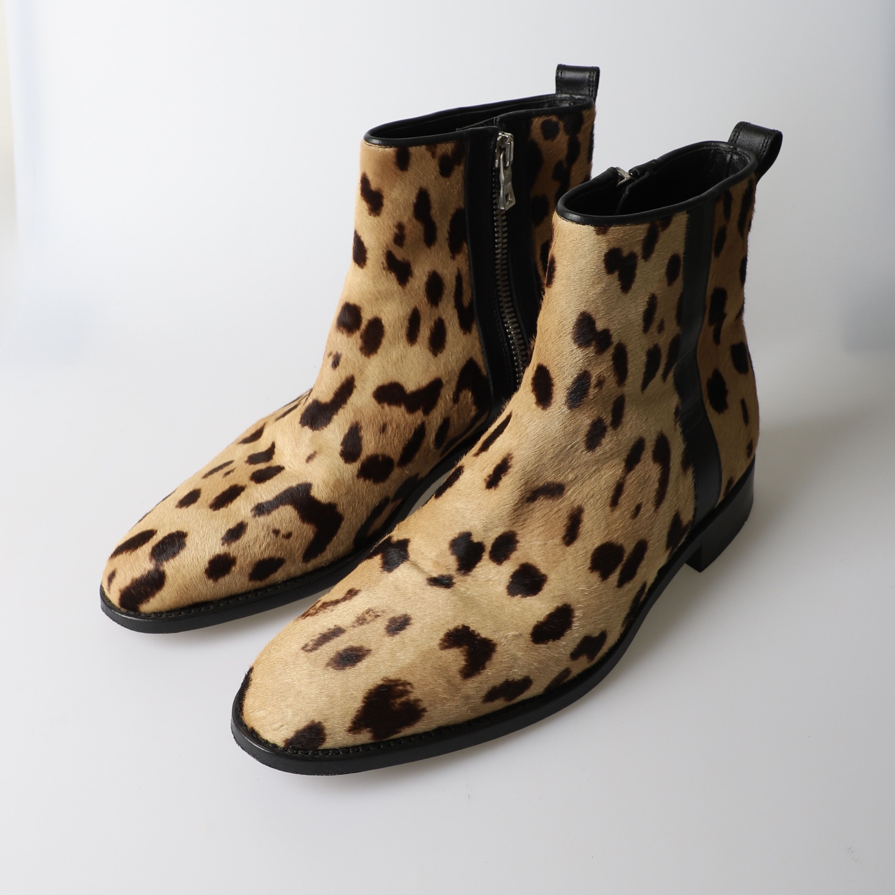 Balmain 42 / Balmain Leopard Pony Hair Chelsea Boots Size US 9 / EU 42 - 1 Thumbnail