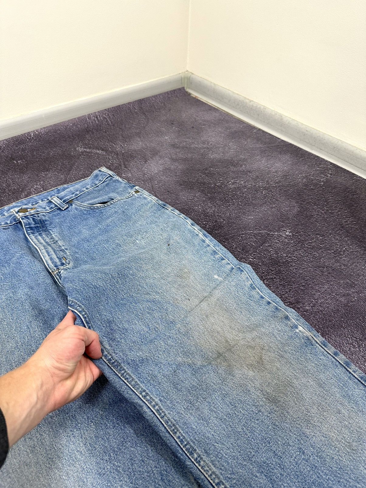 Carhartt Vintage Carhartt Light Blue USA Denim Faded Opium Work Jeans Size US 38 / EU 54 - 10 Thumbnail