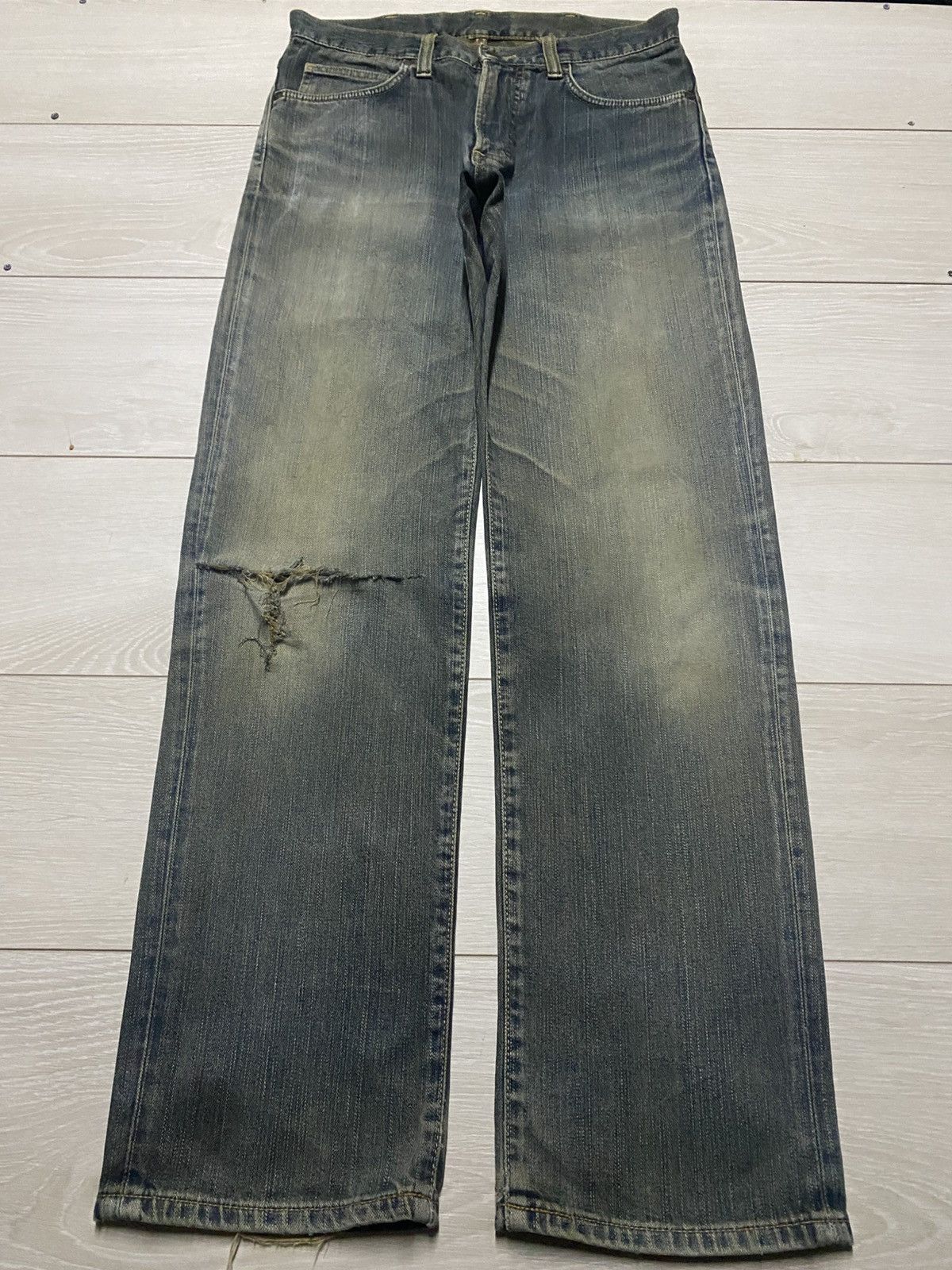 Wrangler Vintage Wrangler Mud Wash Distressed Loose Jeans Size US 32 / EU 48 - 1 Thumbnail
