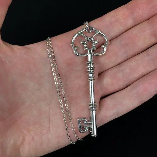 Jewelry Gothic Key Pendant Necklace and Punk Necklace Gothic Chain Size ONE SIZE - 7 Thumbnail