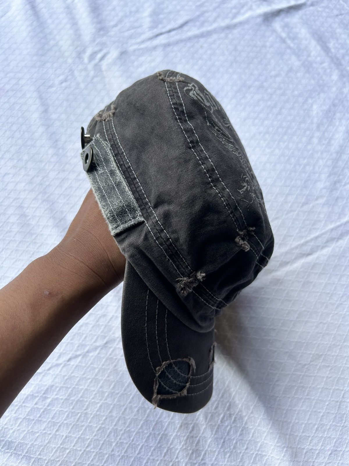 14th Addiction Distressed Skull Wing California Hats Size ONE SIZE - 5 Thumbnail