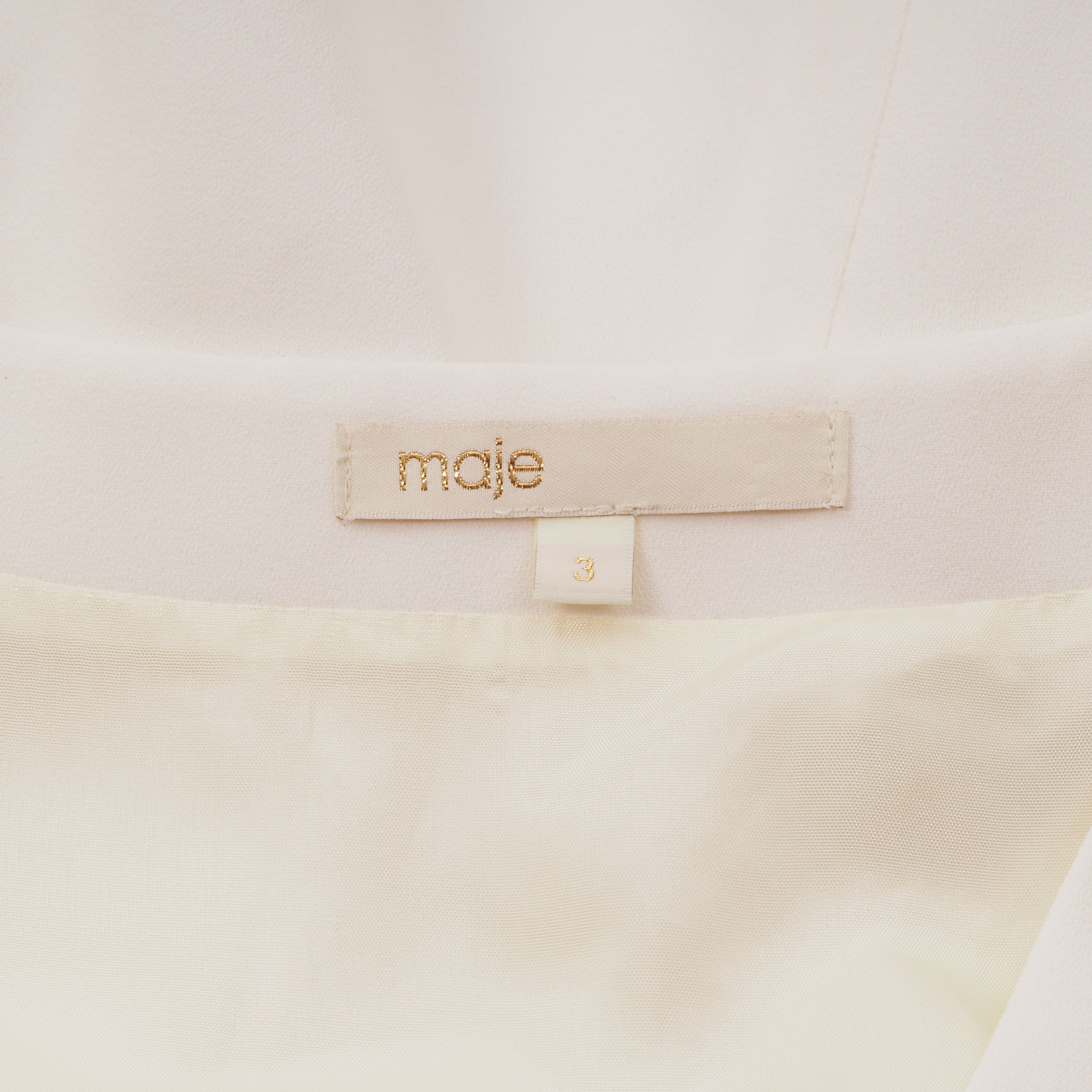 Maje Maje Women's Racine Ecu Lace Ivory White Dress Size S / US 4 / IT 40 - 5 Thumbnail