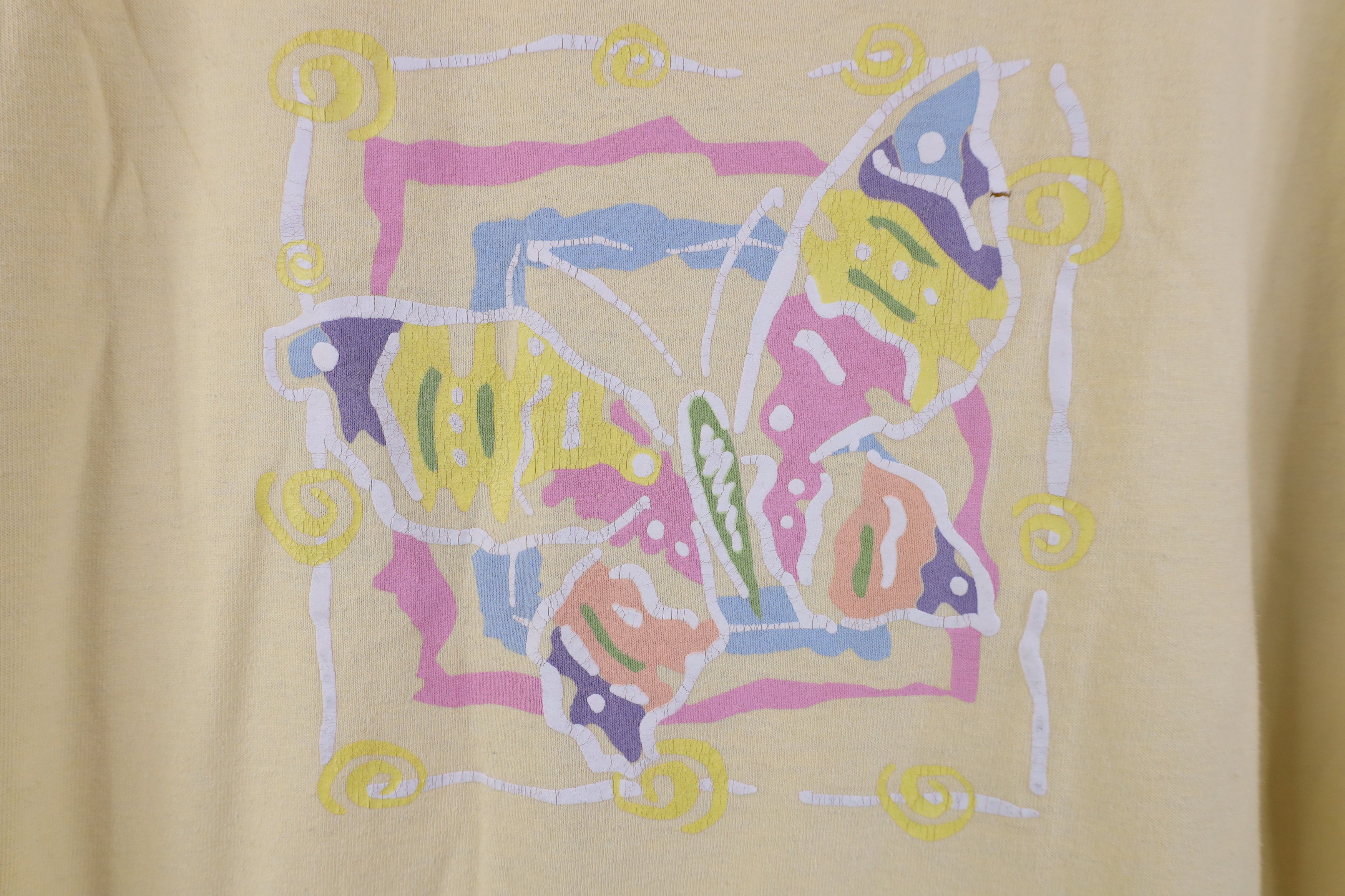 Vintage Vintage 90s Streetwear Abstract Short Sleeve T-Shirt Size L / US 10 / IT 46 - 4 Thumbnail
