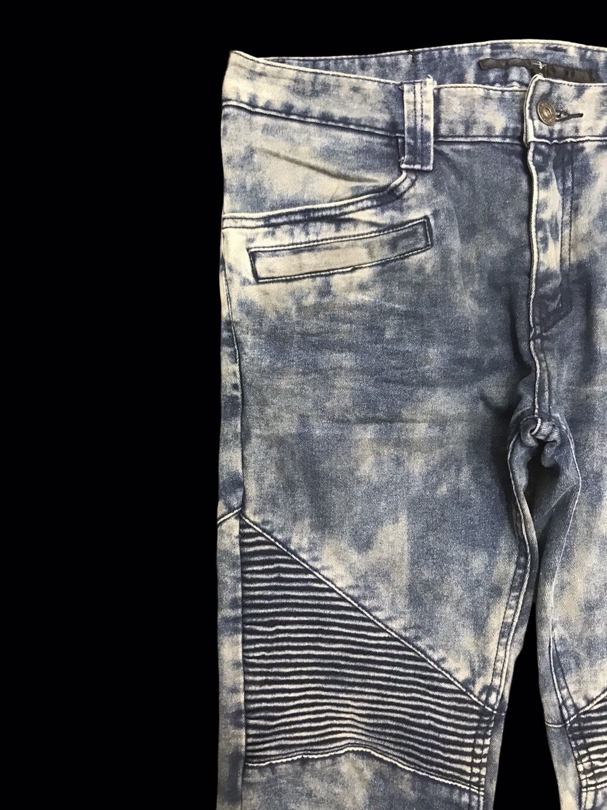 Japanese Brand × NO ID 💥ARCHIVAL💥NO ID ACID WASH BIKER PANT F172 Size US 32 / EU 48 - 4 Thumbnail