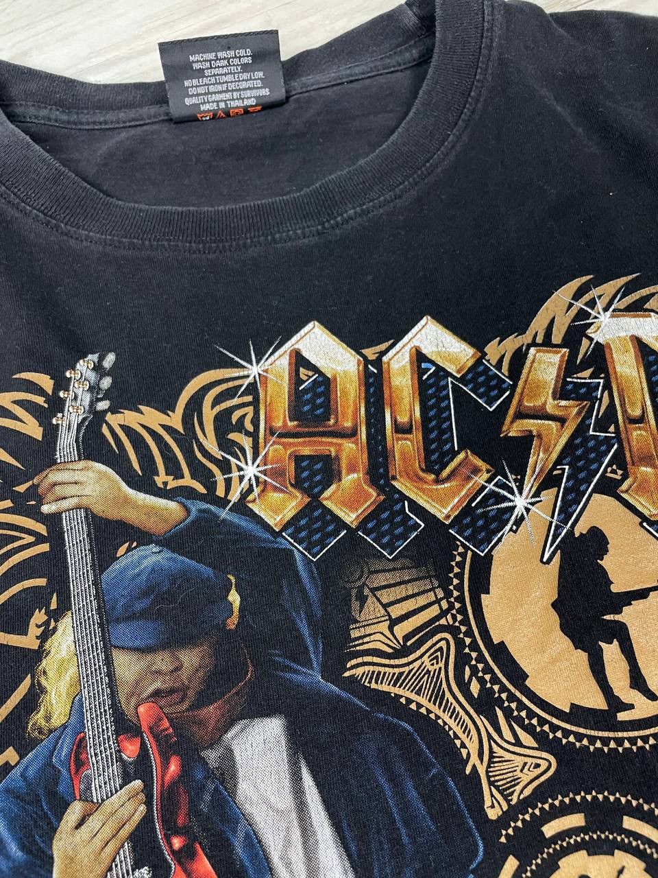 AC/DC Vintage AC/DC 90s Big Logo Rock Band T Shirt Size US XXL / EU 58 / 5 - 7 Thumbnail