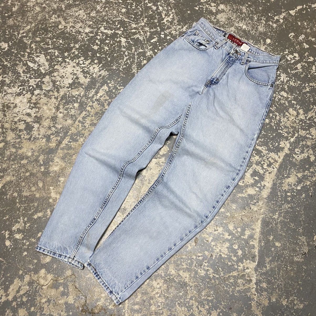 Levi's × Vintage Vintage Levi’s Silvertab Loose Light Wash BaggyJeans USA 90s Size US 28 / EU 44 - 6 Thumbnail
