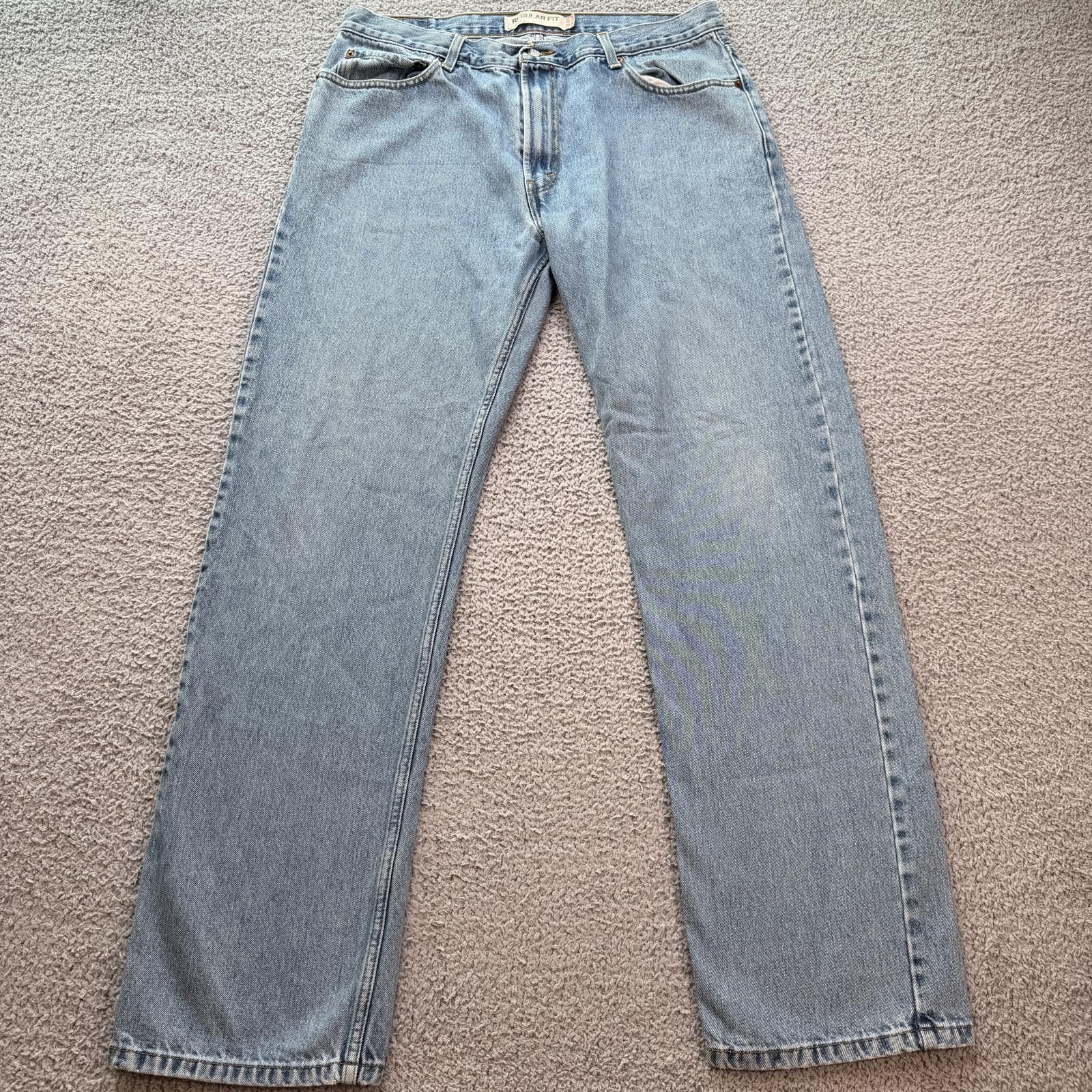 Levi's Levi’s 505 Regular Fit Light Wash Straight Leg Jeans 36x34 Size US 36 / EU 52 - 1 Thumbnail