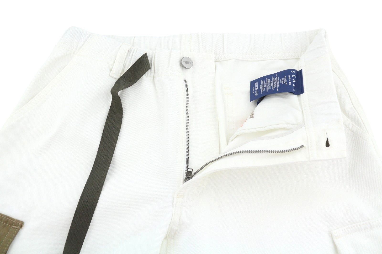 SEASE AM08 CARGO BELT W30 White Elastic Waist 89918 Size US 30 / EU 46 - 5 Thumbnail