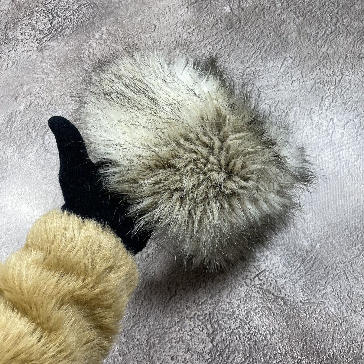 Vintage Vintage 90s Mohair Fuzzy Beanie Ushanka Cream Grunge Logo OS Size ONE SIZE - 2 Thumbnail