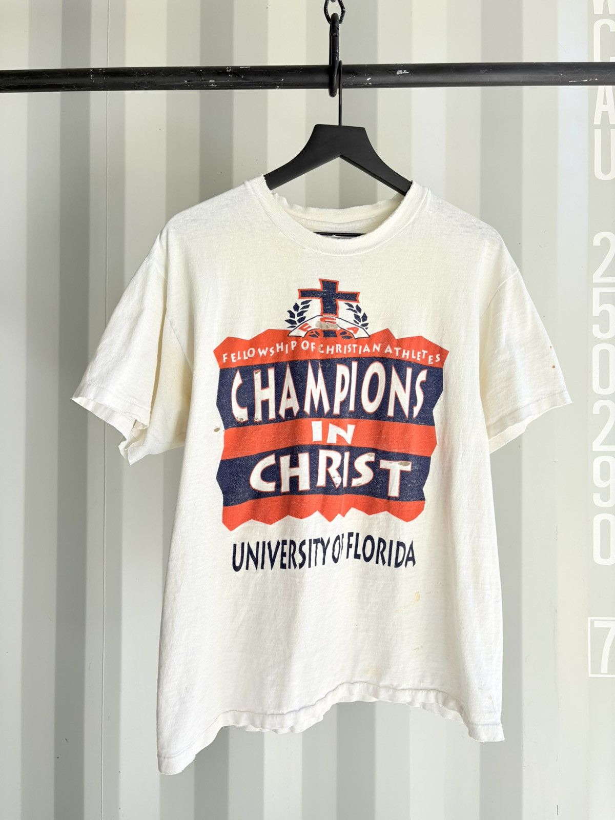 Vintage Thrashed Jesus Christ Faded Distressed Shirt GRUNGE Band Size US L / EU 52-54 / 3 - 2 Thumbnail