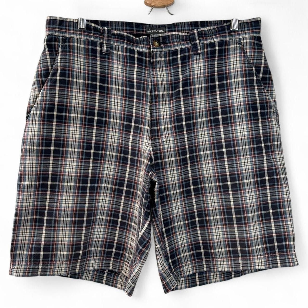 St. Johns Bay × Vintage Vintage 90s Plaid Baggy Shorts Size US 37 - 1 Thumbnail