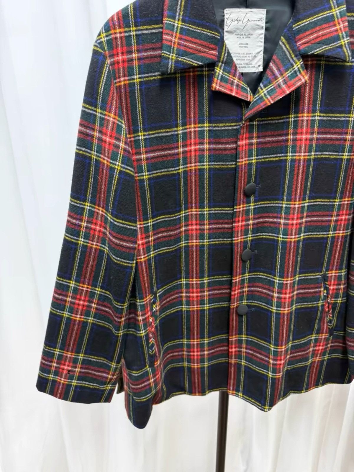 Yohji Yamamoto 90s Yohji Yamamoto plaid blazer Size 46R - 2 Thumbnail