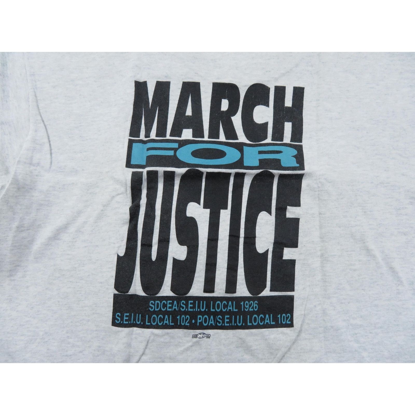 Fruit Of The Loom March for Justice Skunk Graphic Shirt Double Sided XL 1990s Size US XL / EU 56 / 4 - 3 Thumbnail